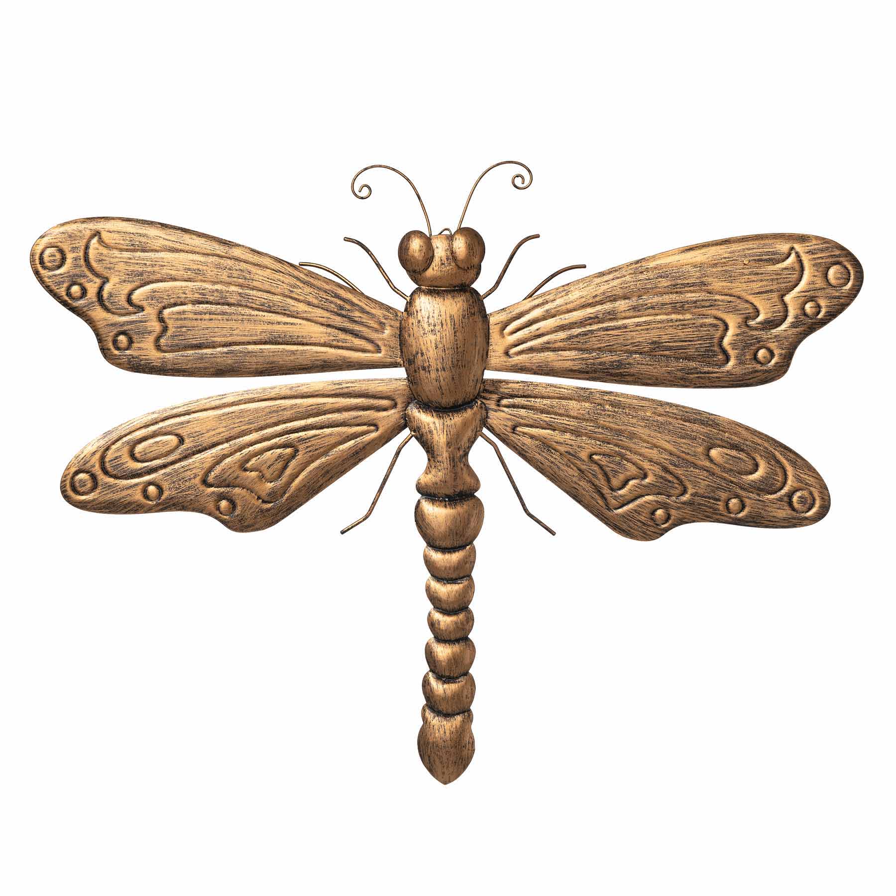 Honeybloom Dragonfly Metal Outdoor Wall Decor, 21x16