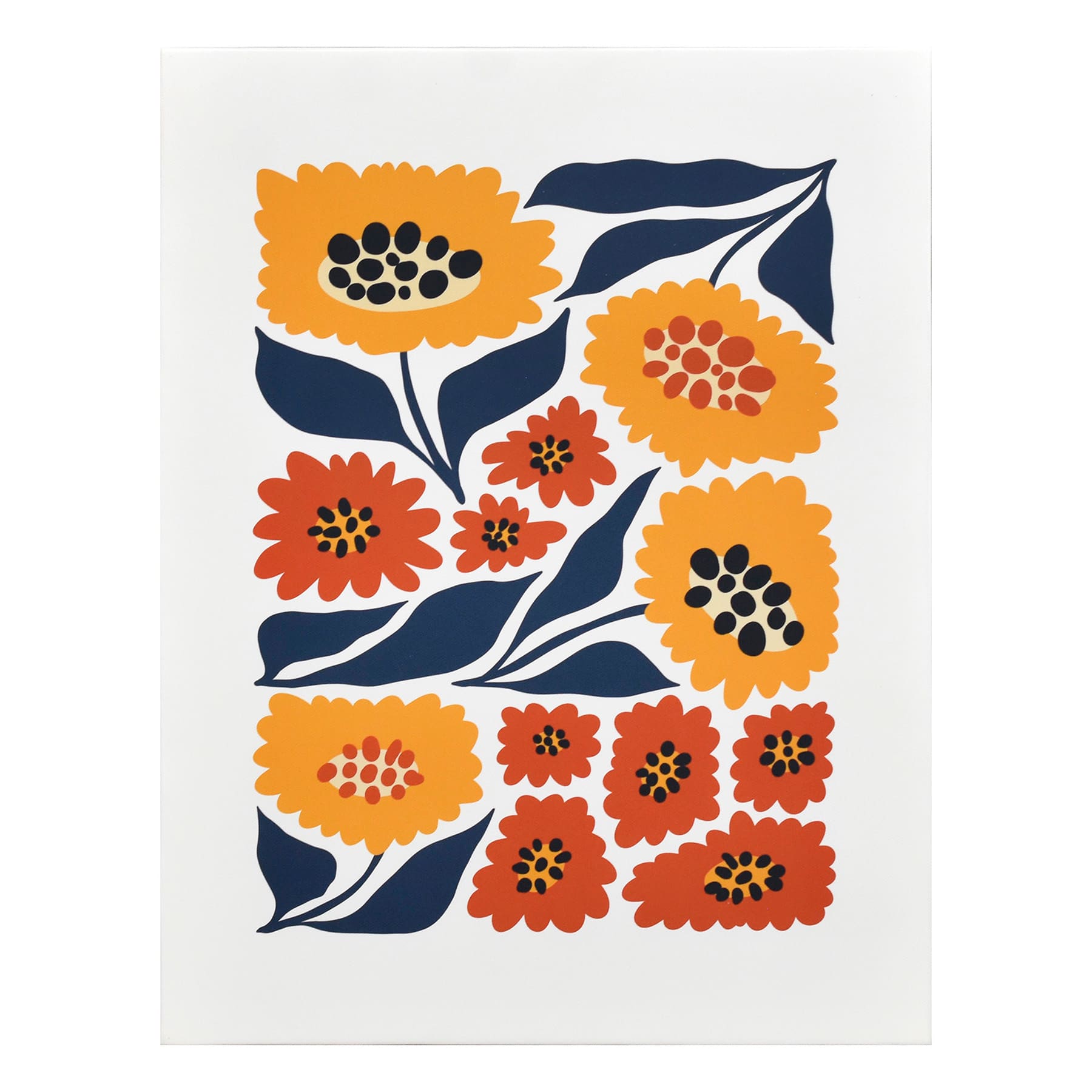 Bright Flowers Canvas Wall Art, 12x16