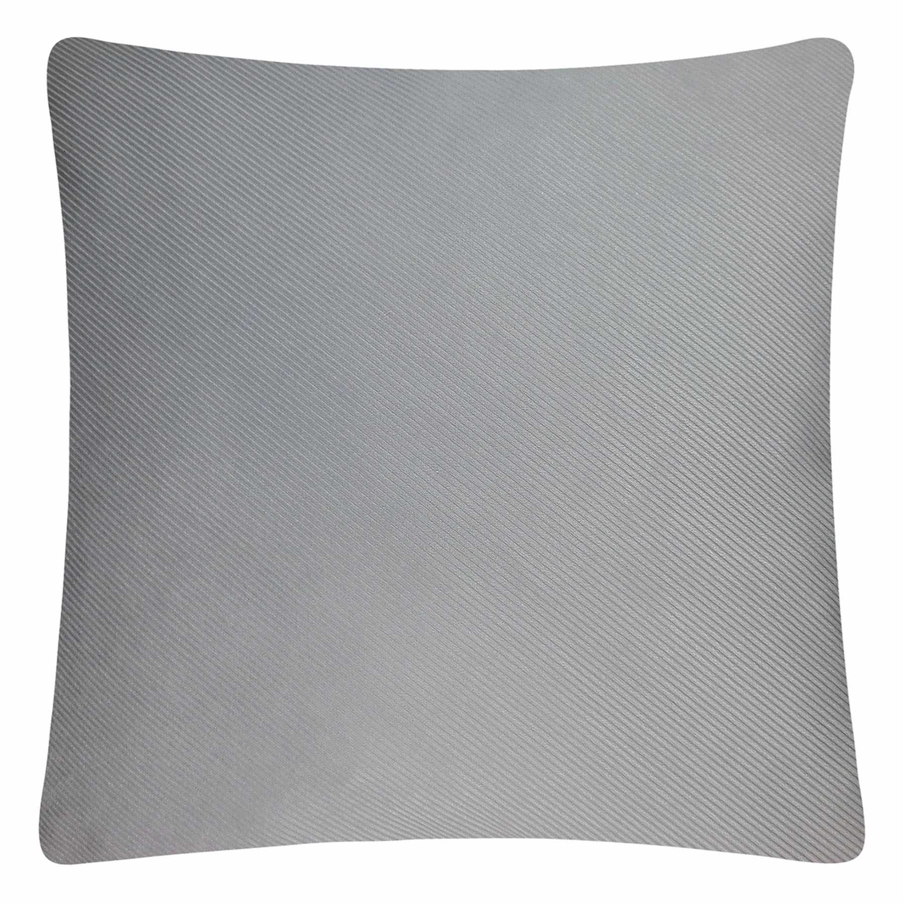 Light Grey Diagonal Striped Throw Pillow, 24"