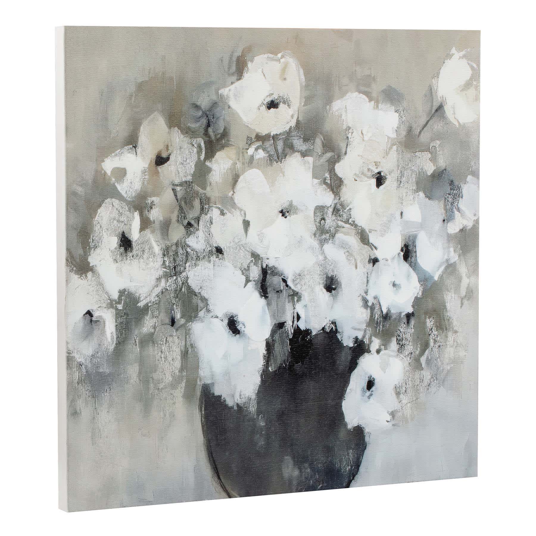 Grey & White Canvas Wall Art, 30"