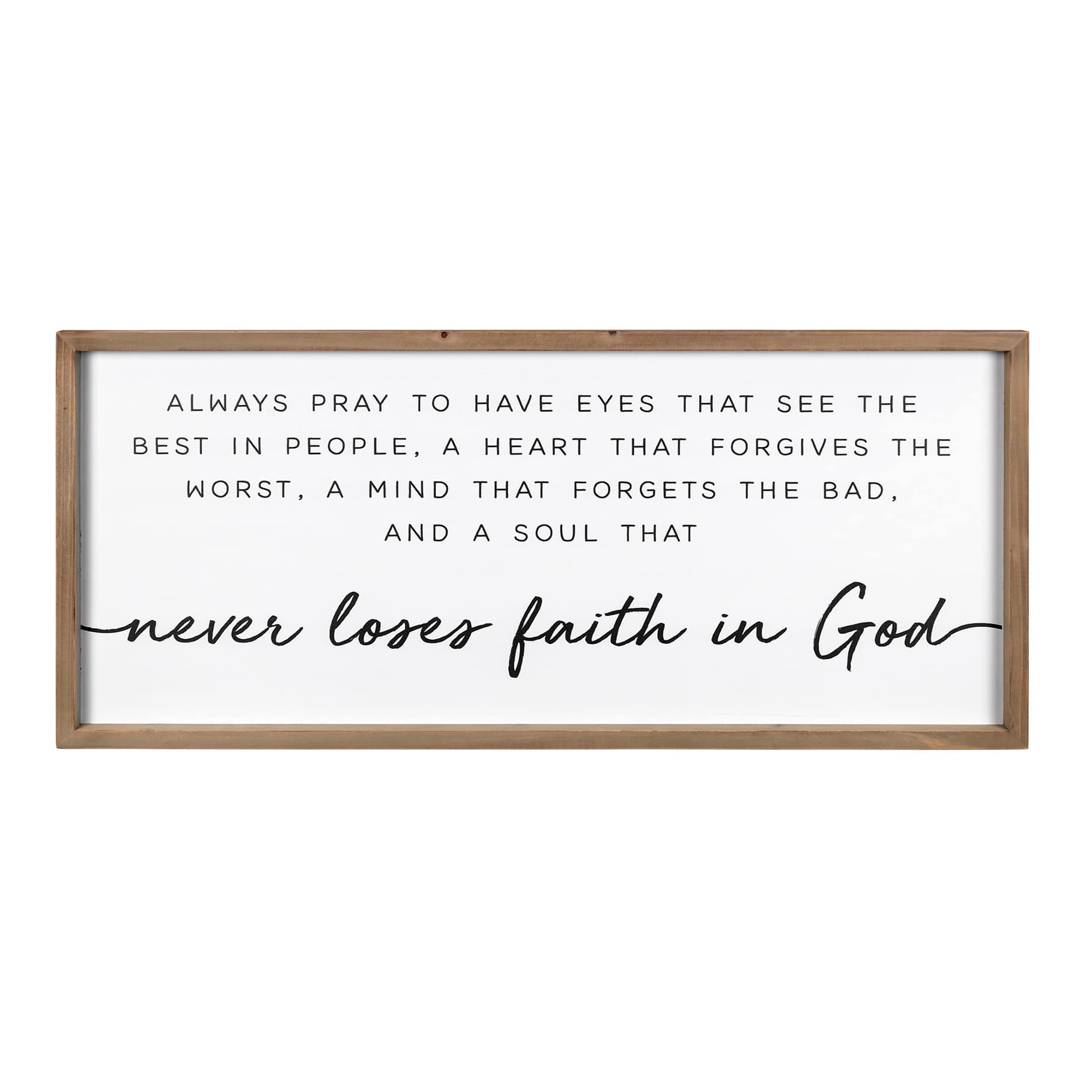Religious Sentiment Wall Sign, 14x32