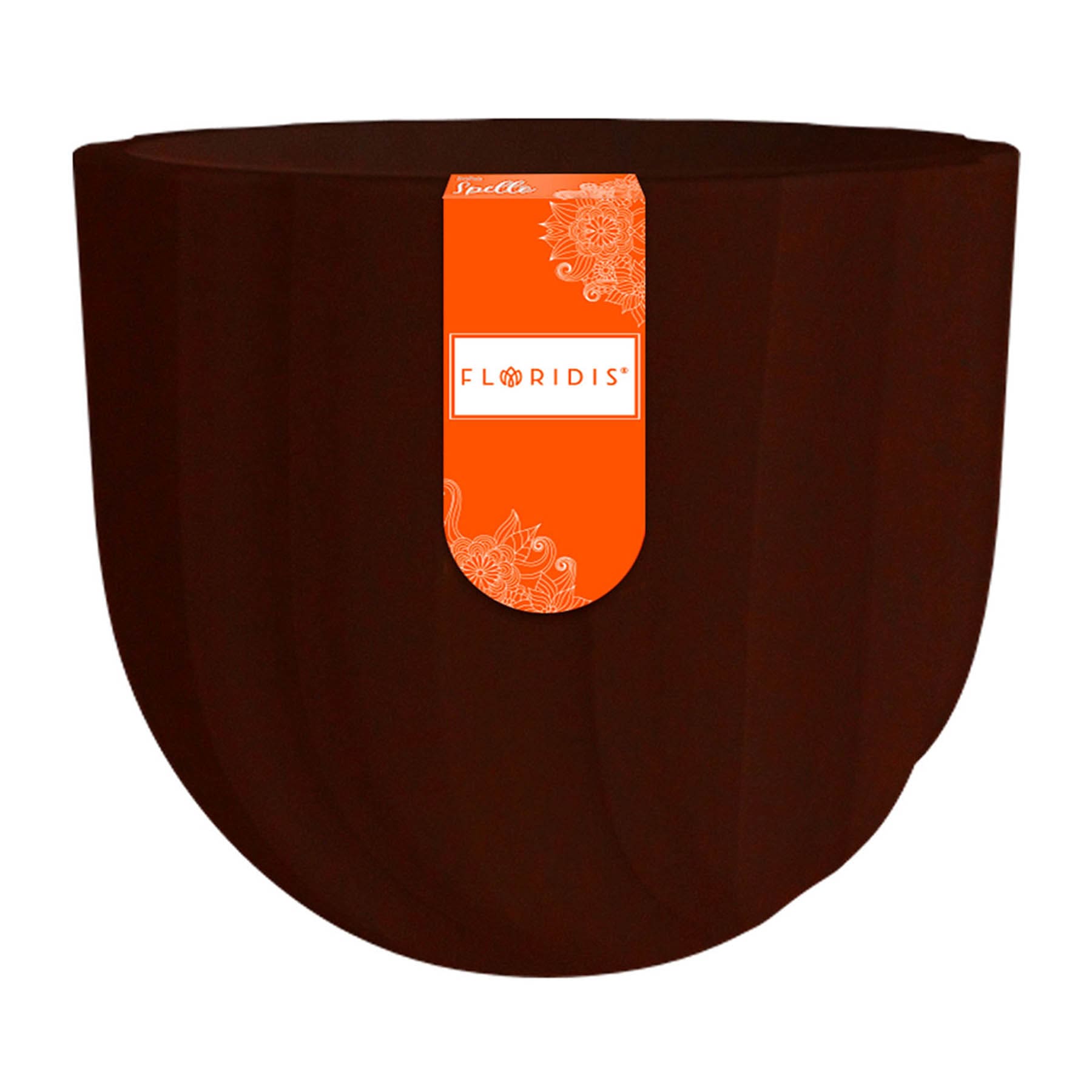 Brown Spello Ondulato Planter, 6"
