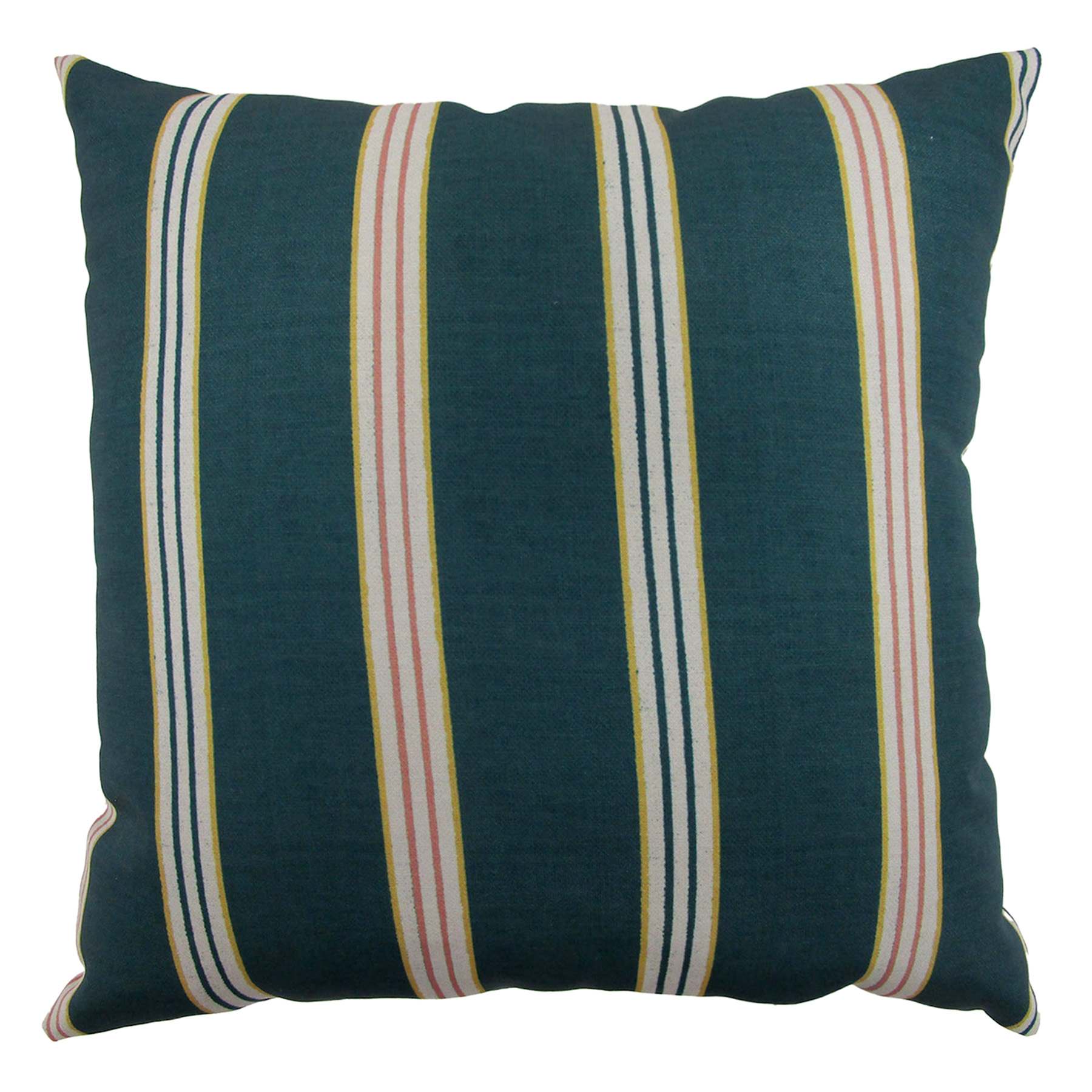 Honeybloom Dark Green Stripe Outdoor Throw Pillow, 16"