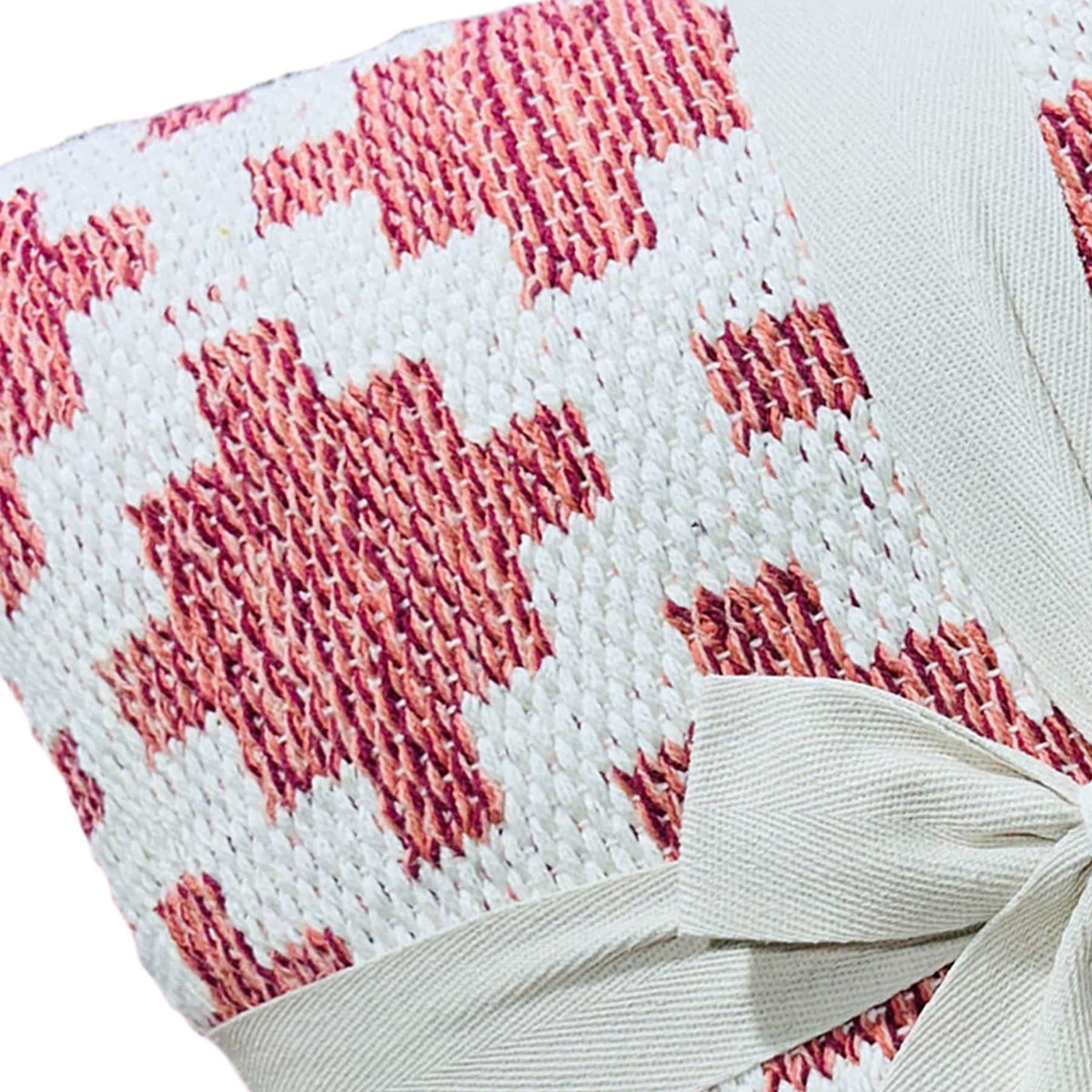 2-Pack Pink Geo Throw Pillow with Tassels, 20"