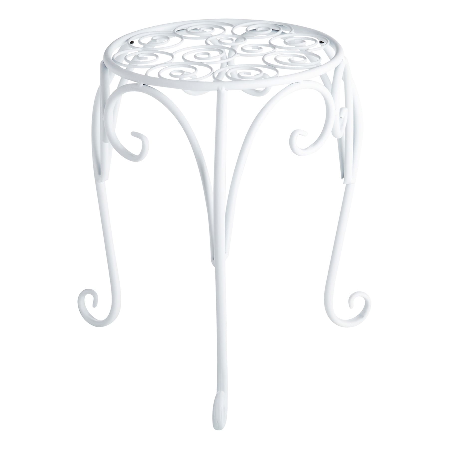 White Metal Plant Stand, Small