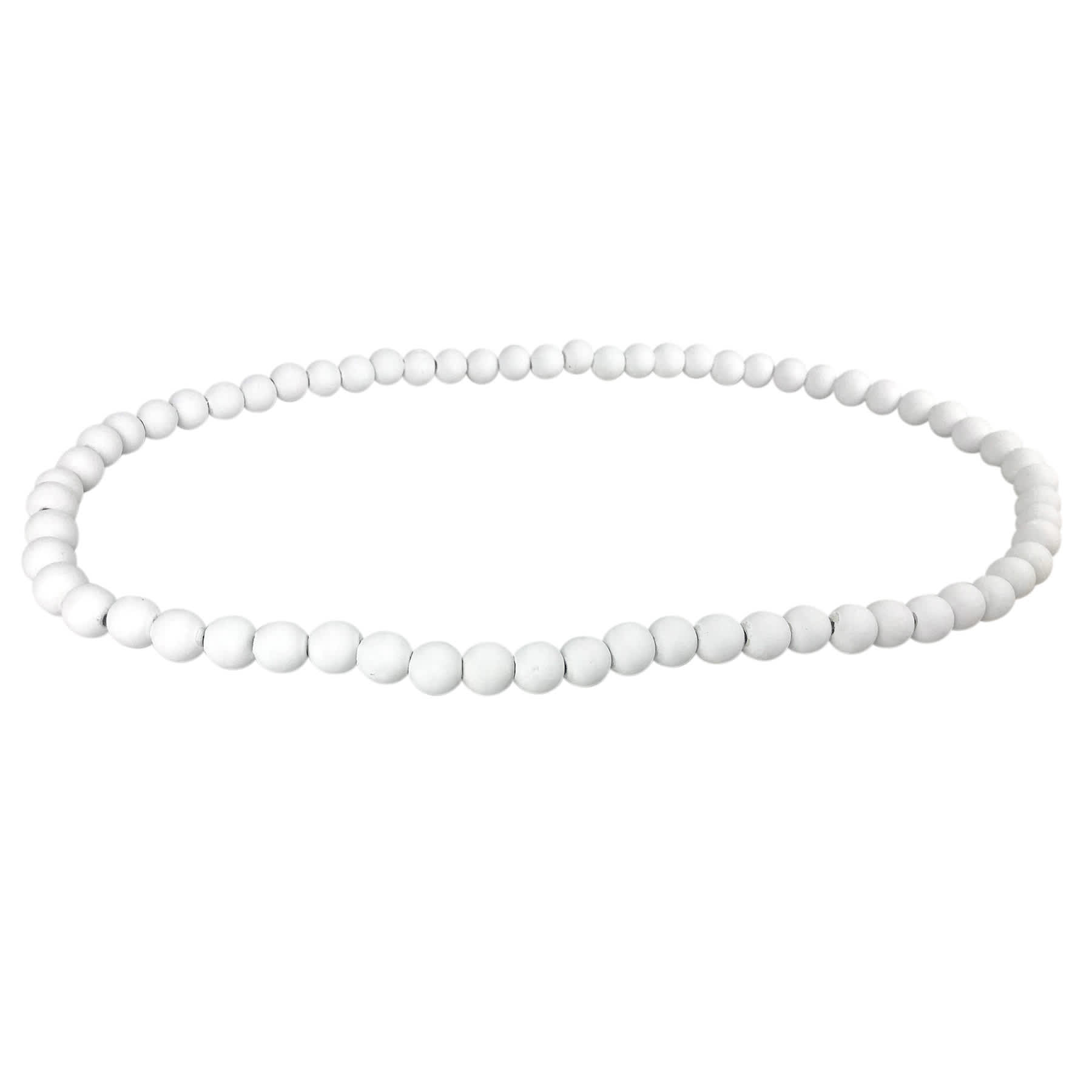 Crosby St. White Wooden Bead Ring Garland, 40"