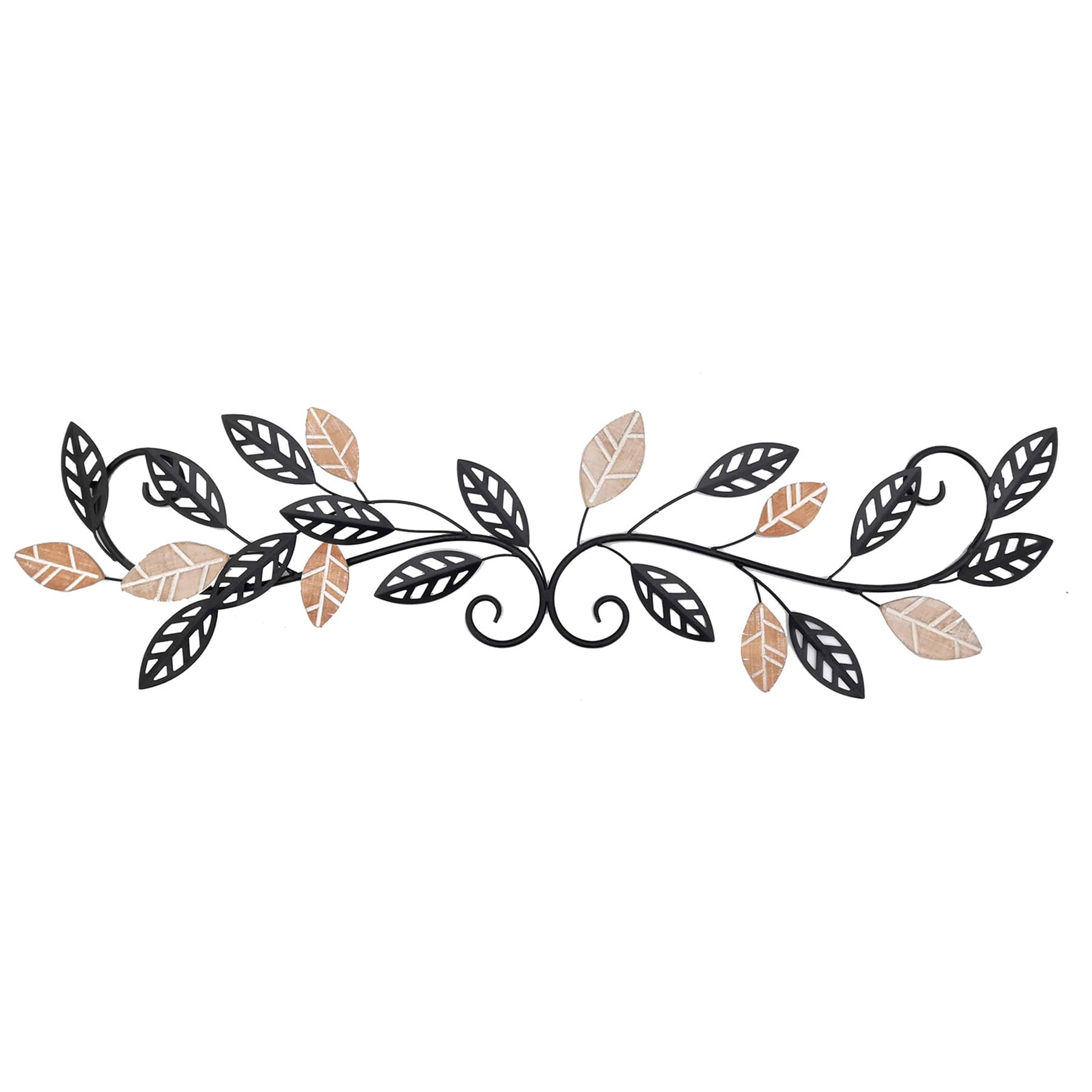 2-Branch Metal Wall Art, 13x4