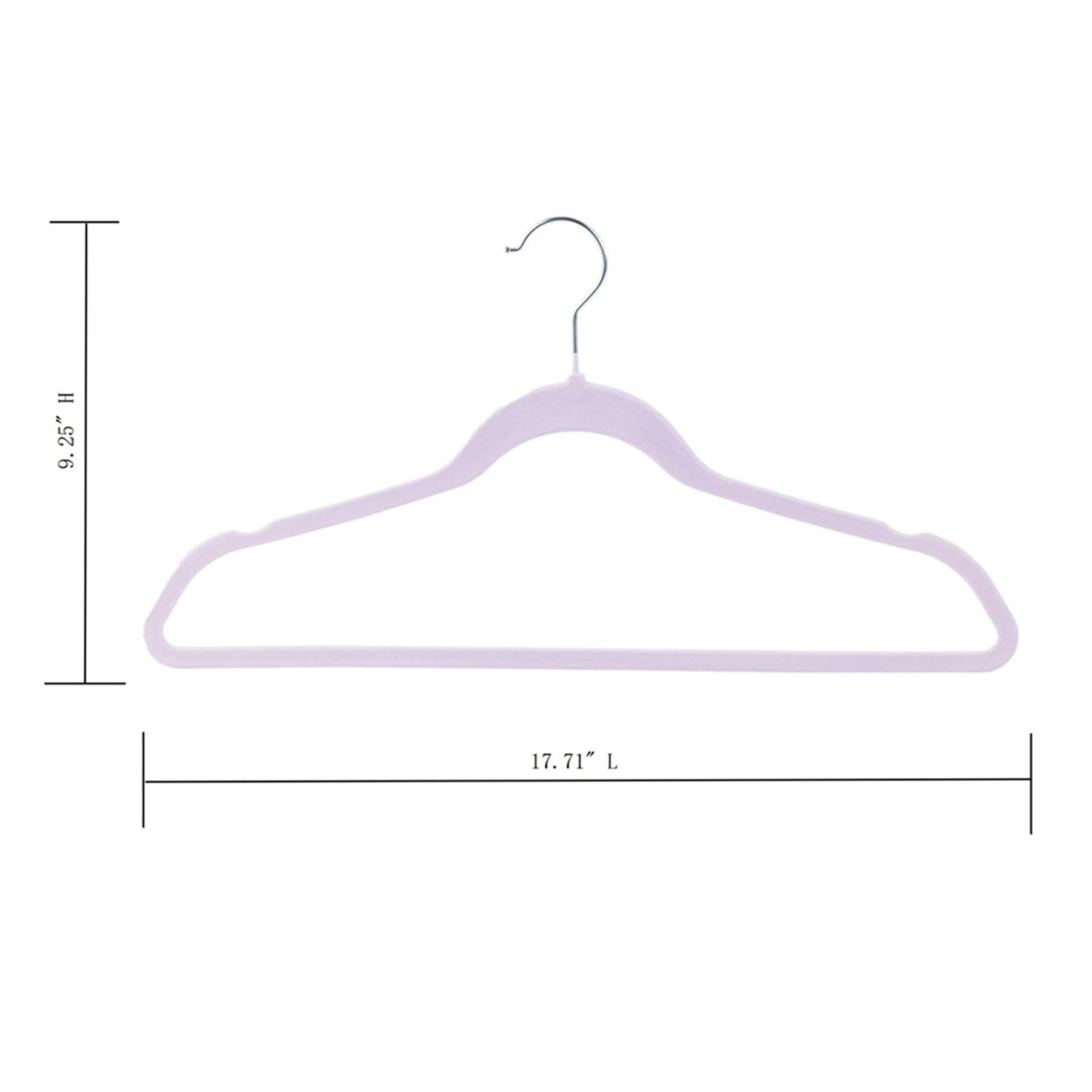 50-Pack Flocked Suit Hanger, Lavender