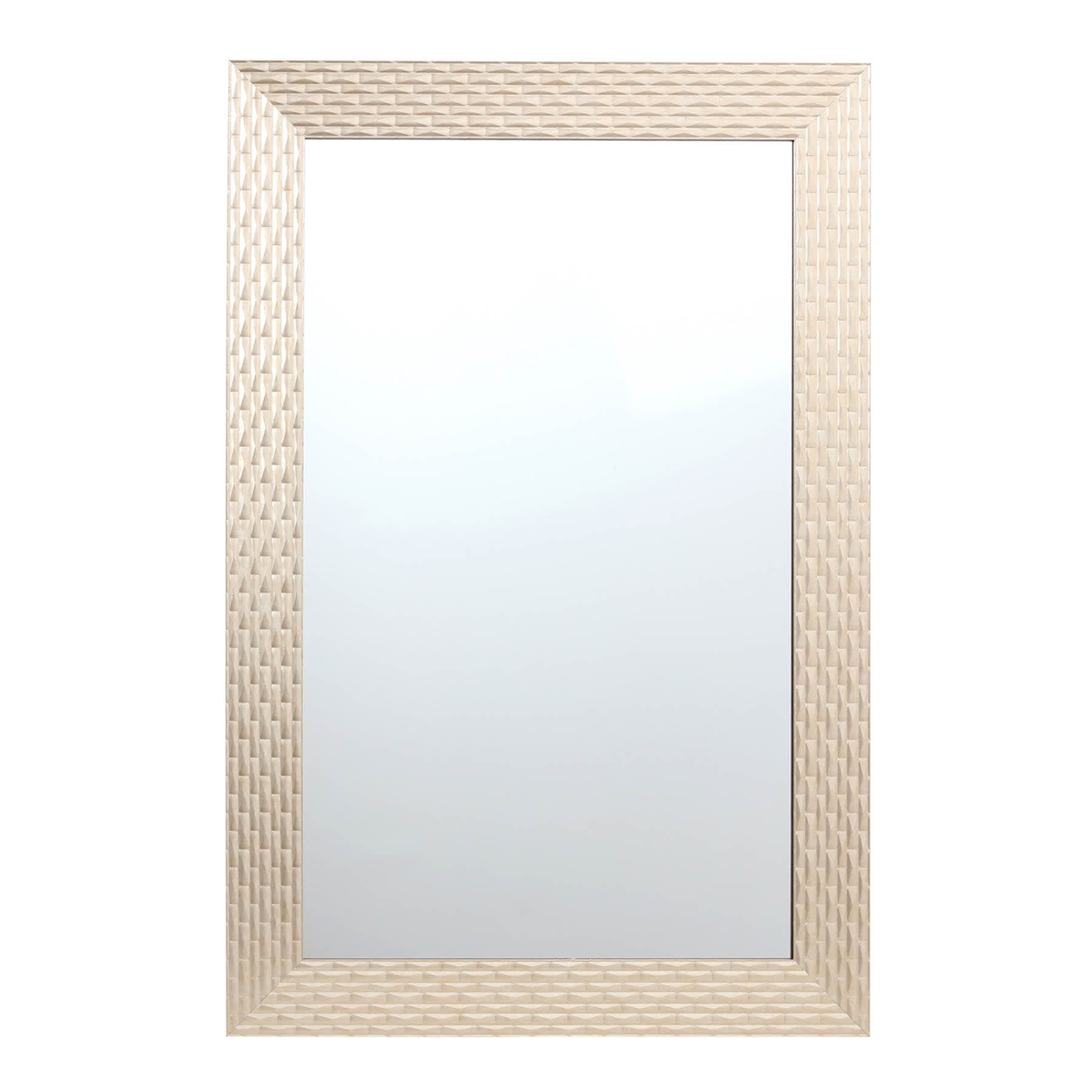 Metallic Basket Weave Mirror, 24x36