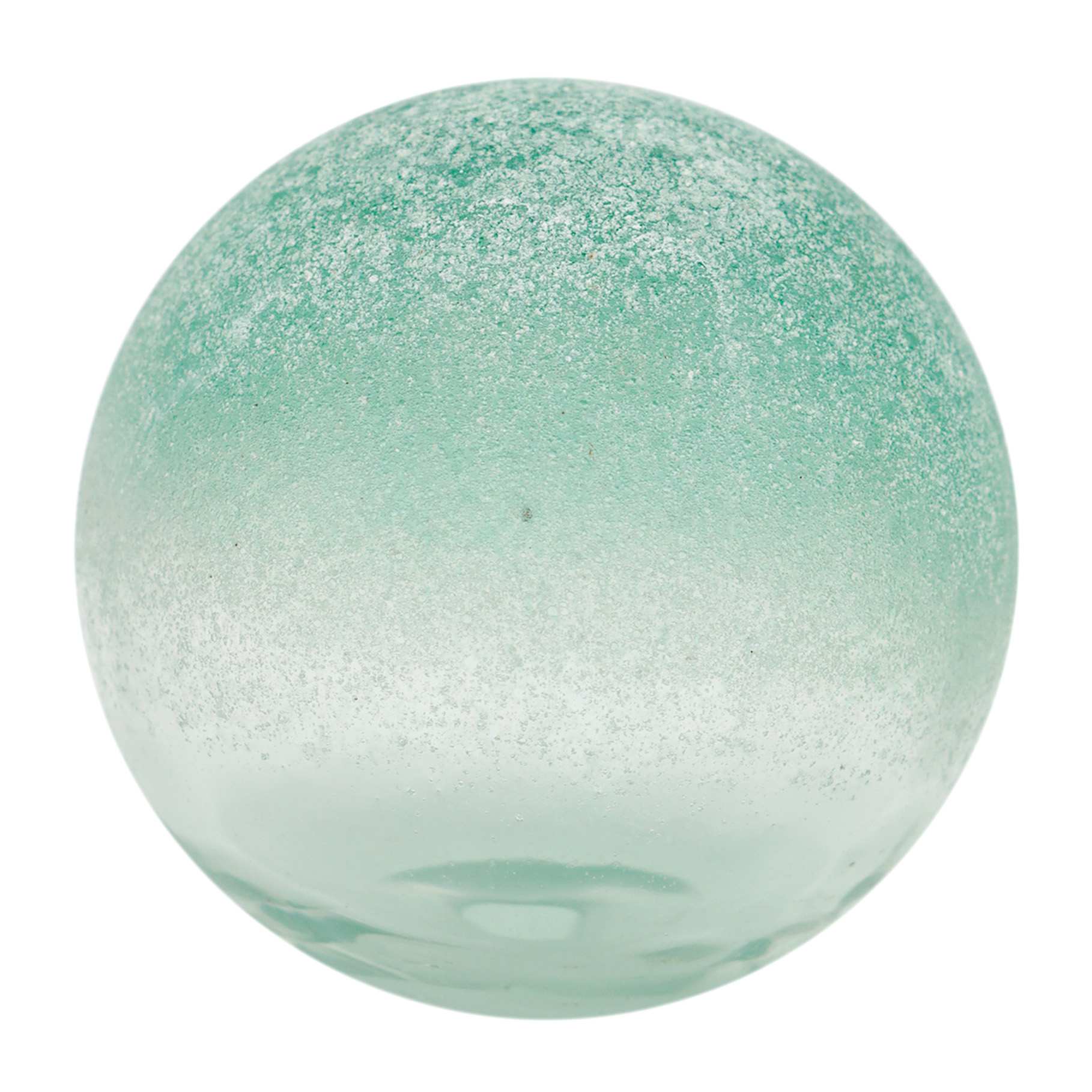 Ty Pennington Frosted Green Recycled Glass Ball, 4"