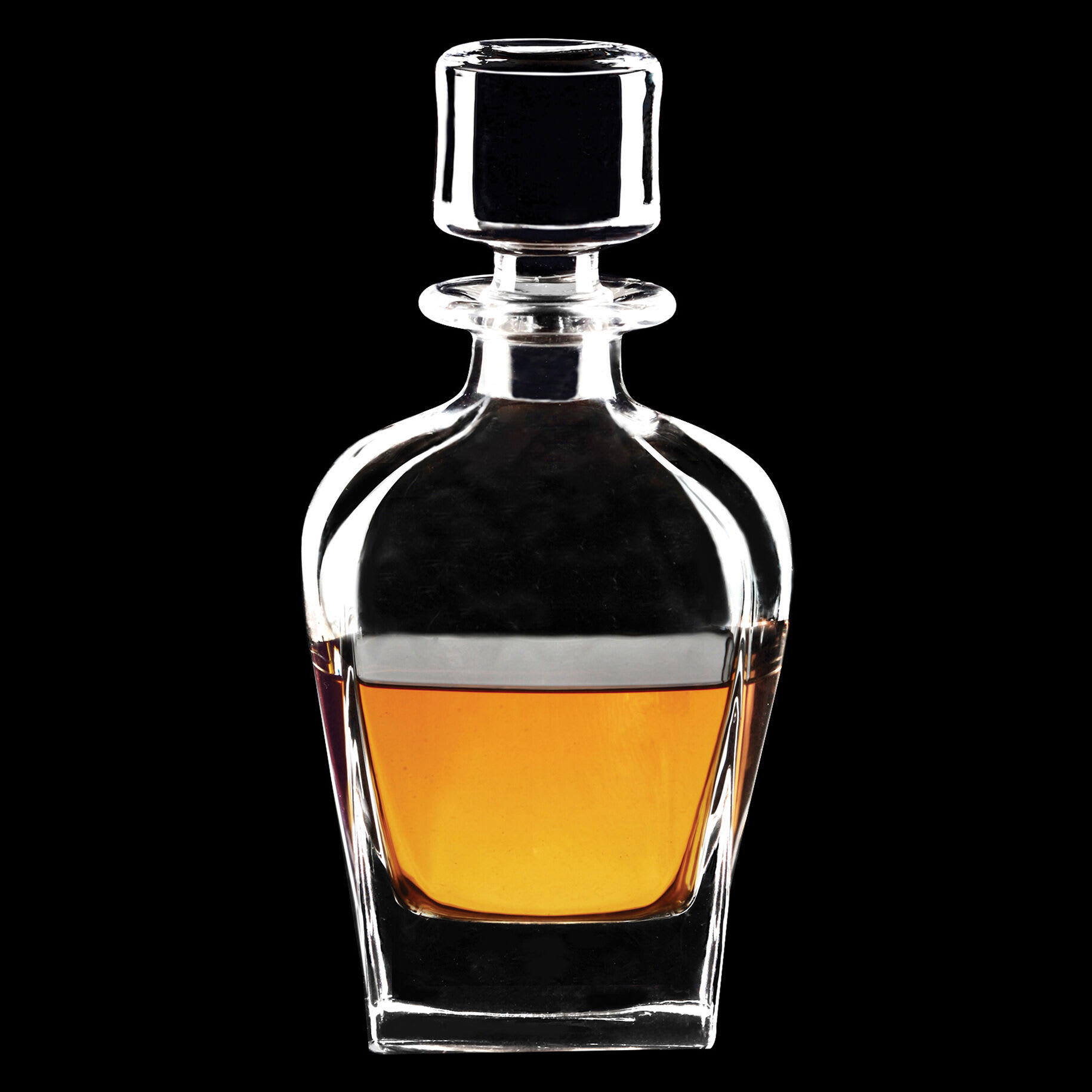 Whiskey Glass Decanter & Glass Stopper, 24oz