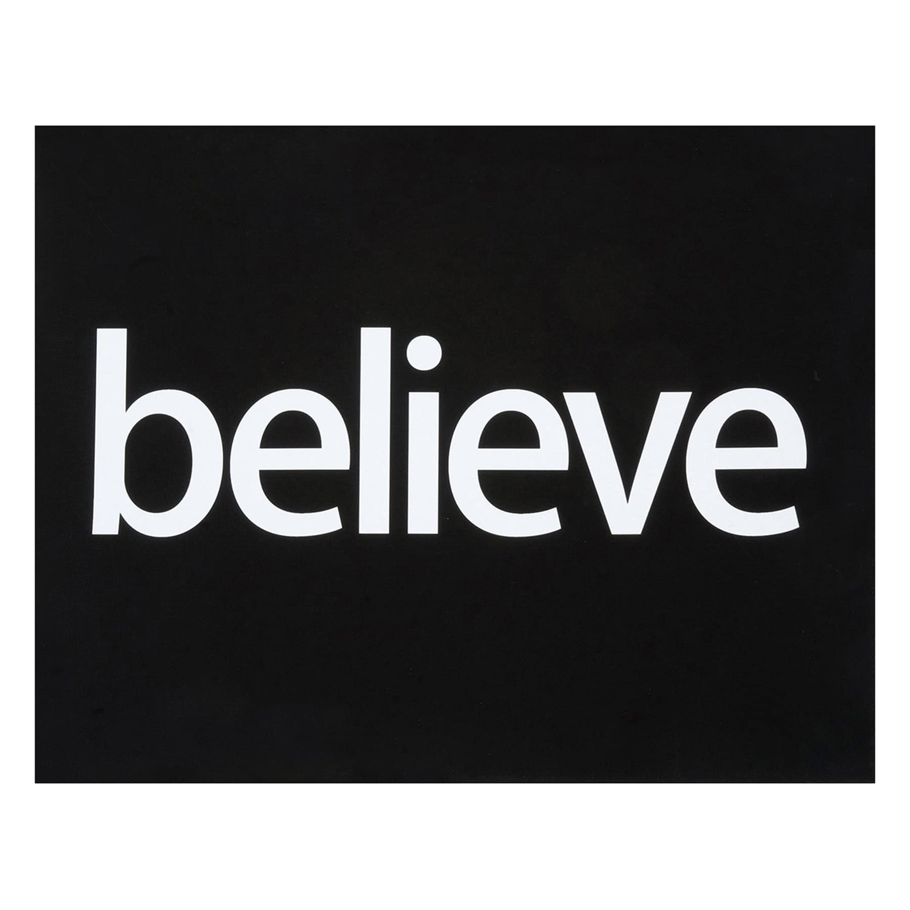Believe Canvas Wall Sign, 14x11