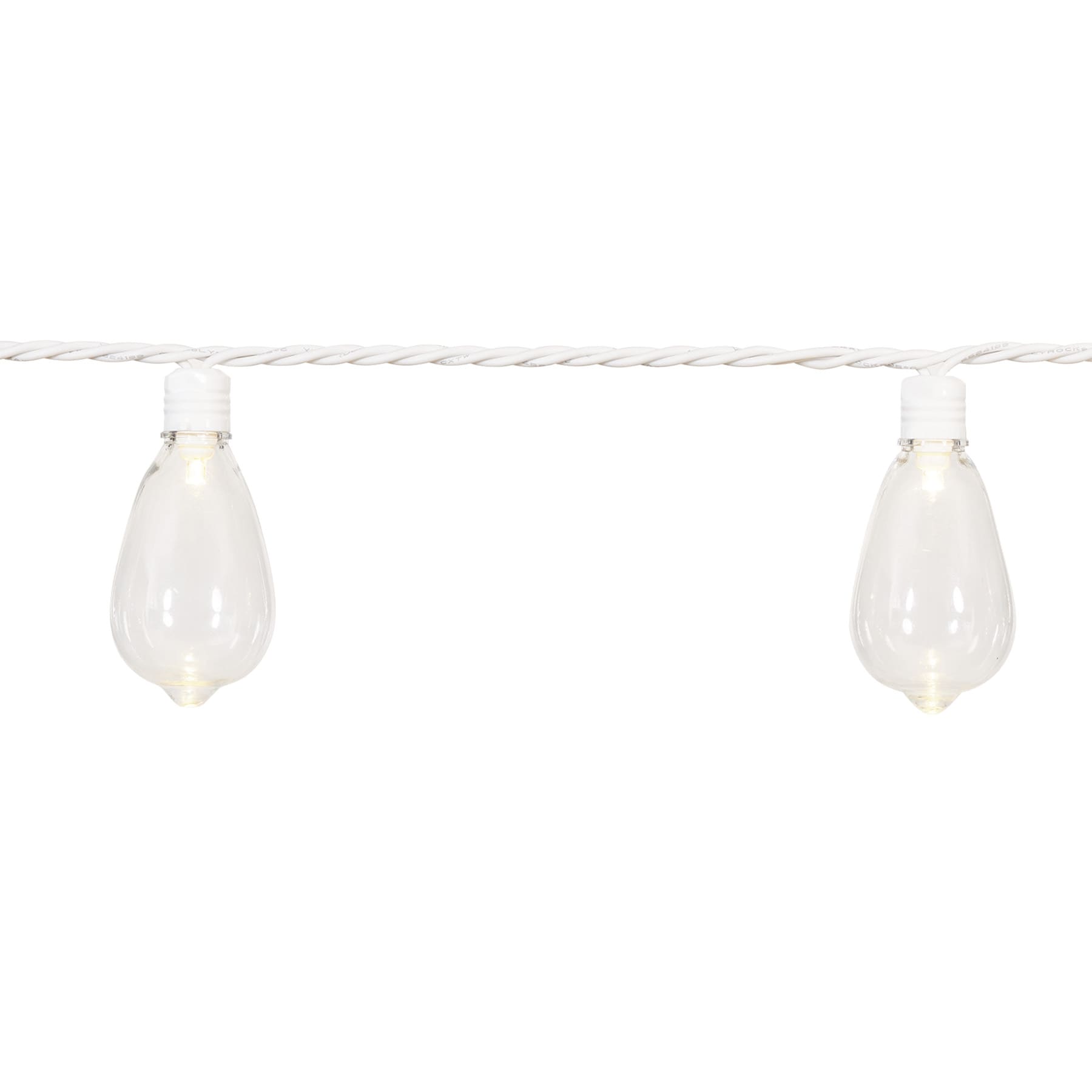 30-Count LED Edison String Lights with White Wire