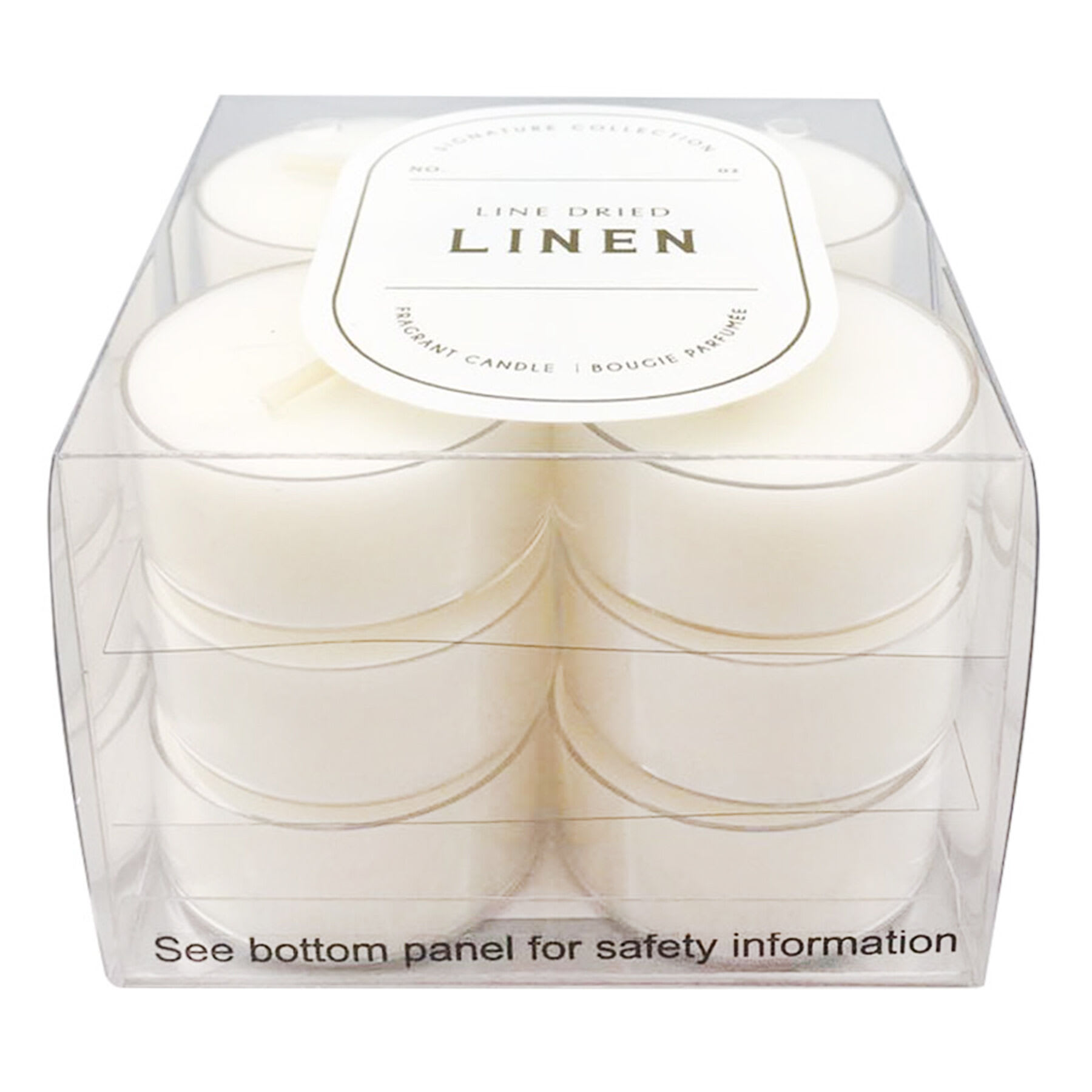 12-Pack Line Dried Linen Scented Tealight Candles