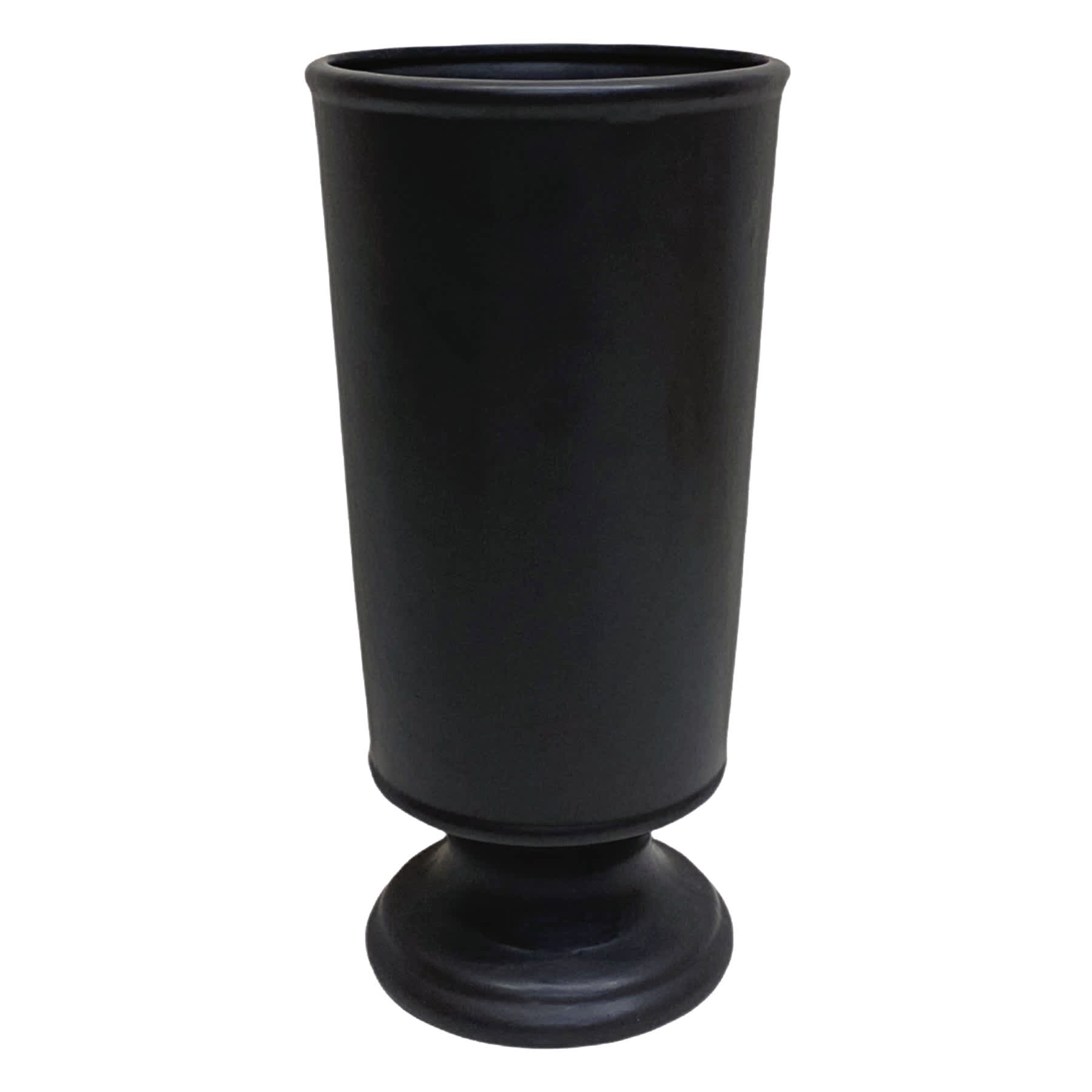 Black Ceramic Vase, 12.2"