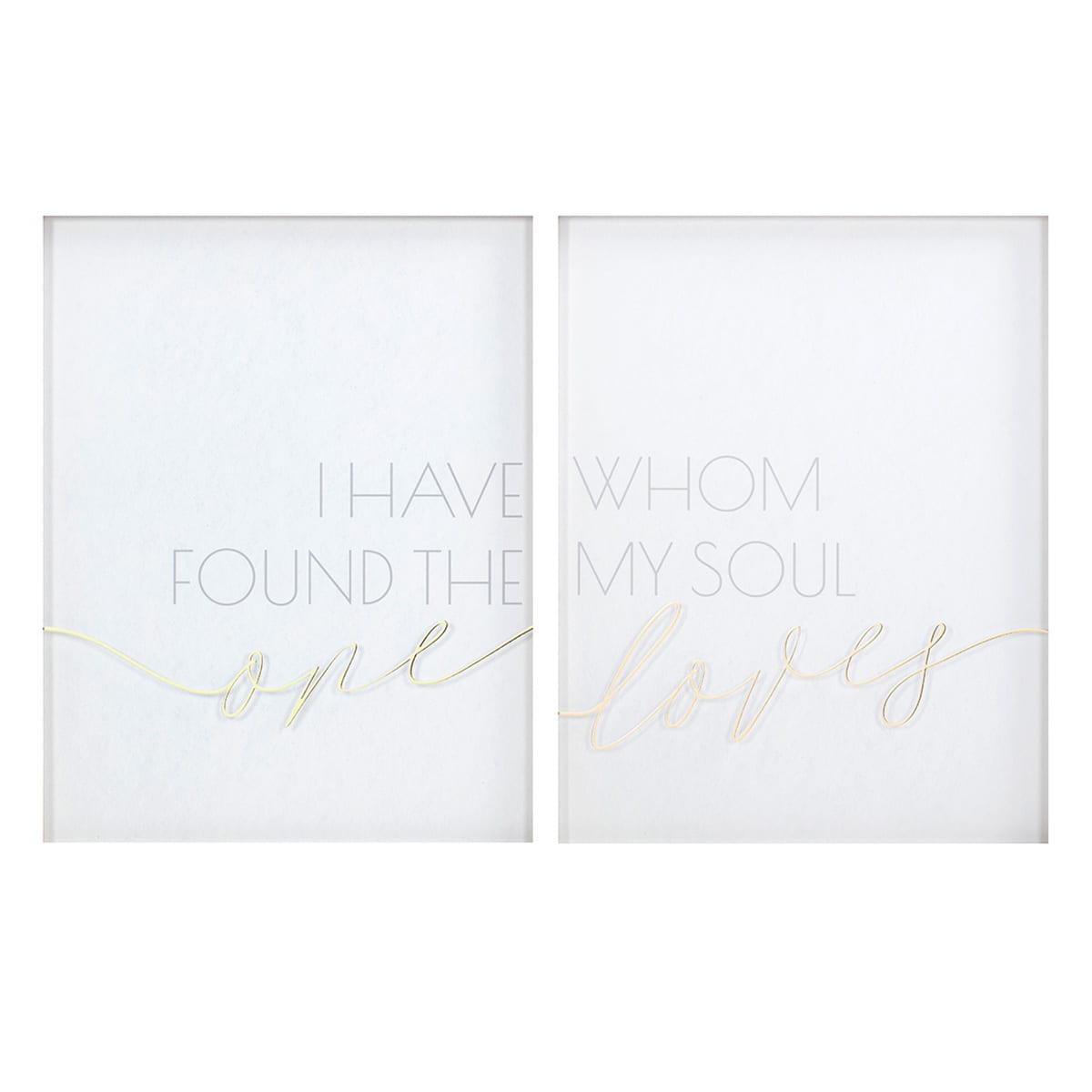 Providence 2-Piece Glass Framed One Loves Print Wall Art, 16x20
