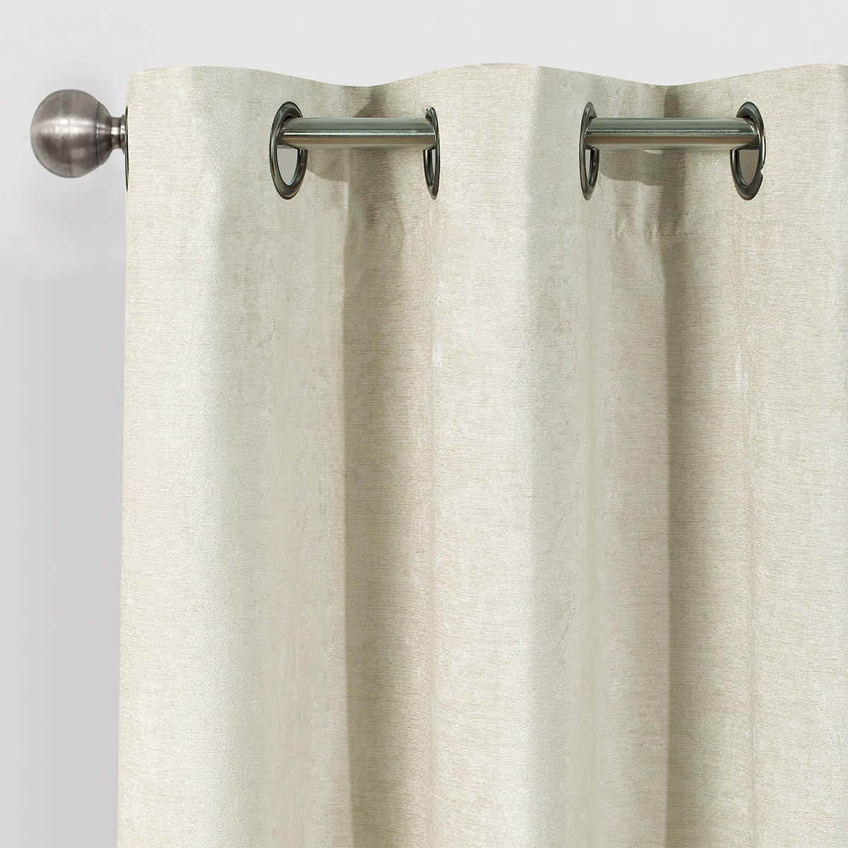 Natural Chenille Blackout Grommet Curtain Panel, 84"