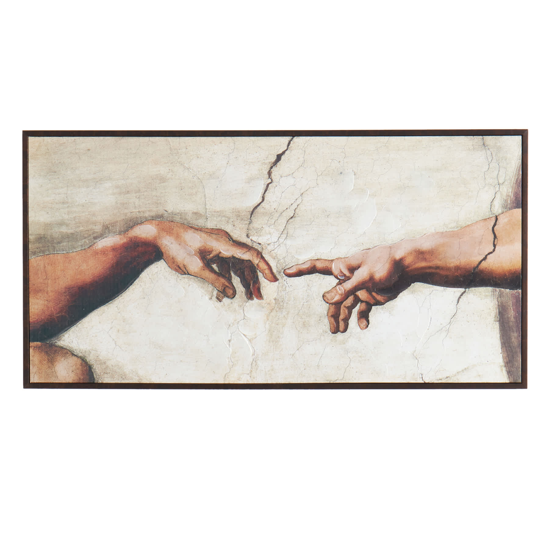 Framed Creation of Adam Canvas Wall Art, 41x21