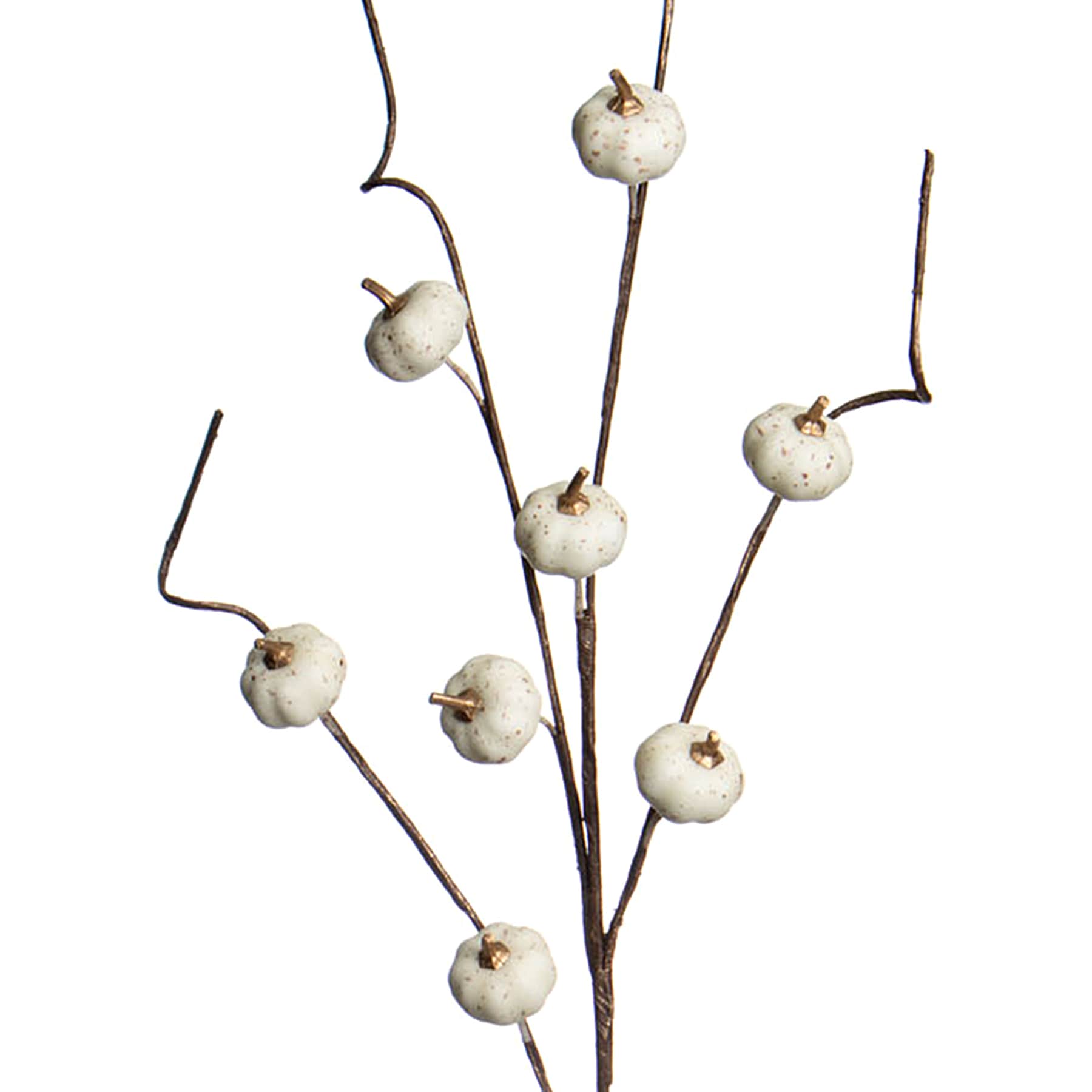Mini White Pumpkin Spray, 29"