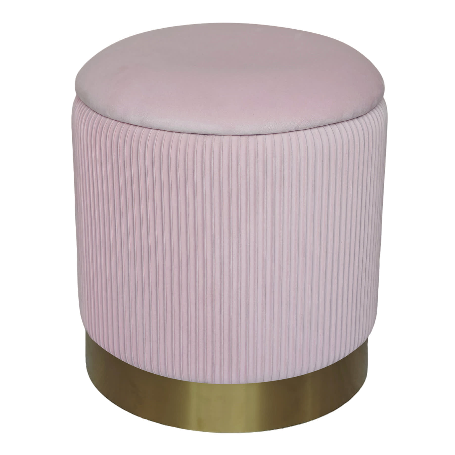 Michelle Storage Ottoman, Chalk Pink