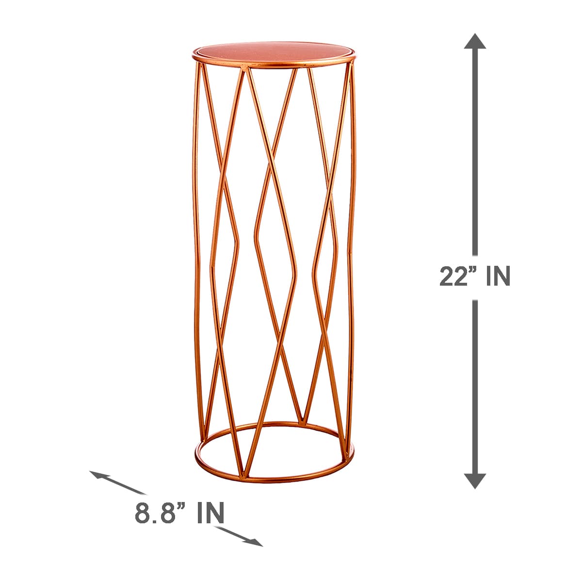Providence Copper Metal Plant Stand, Small