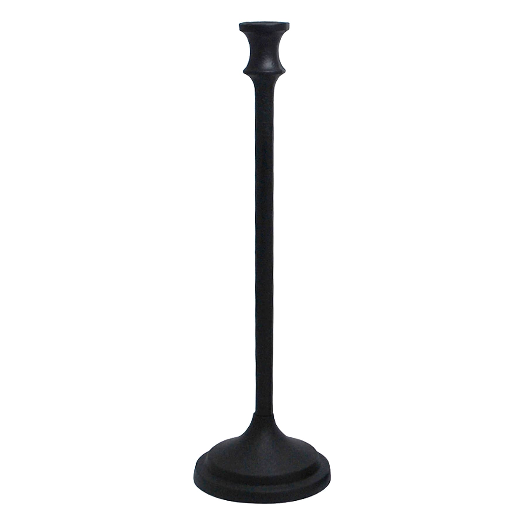 Black Metal Taper Candle Holder, 15.5"