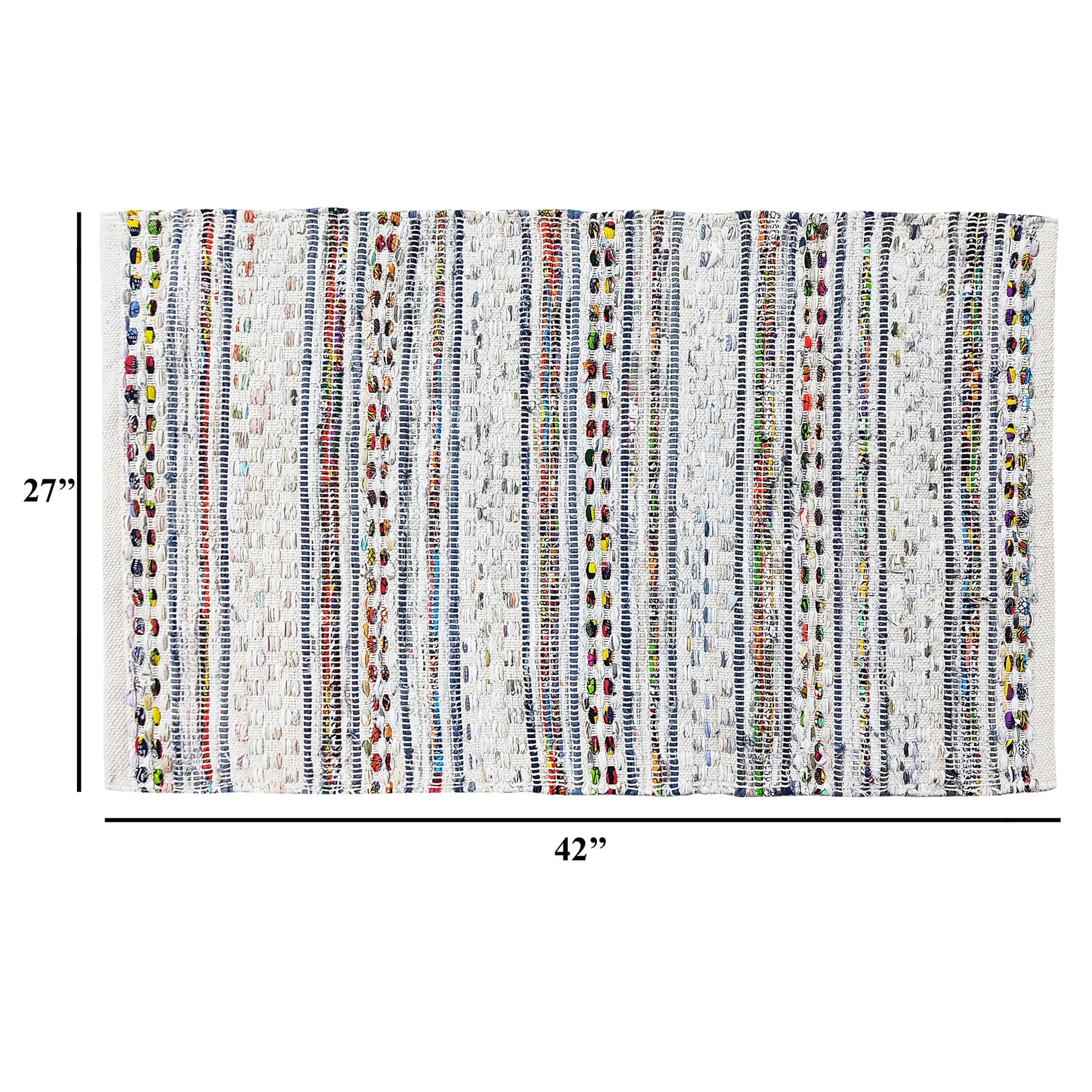 Pastel Hand Woven Chindi Accent Rug, 27x42
