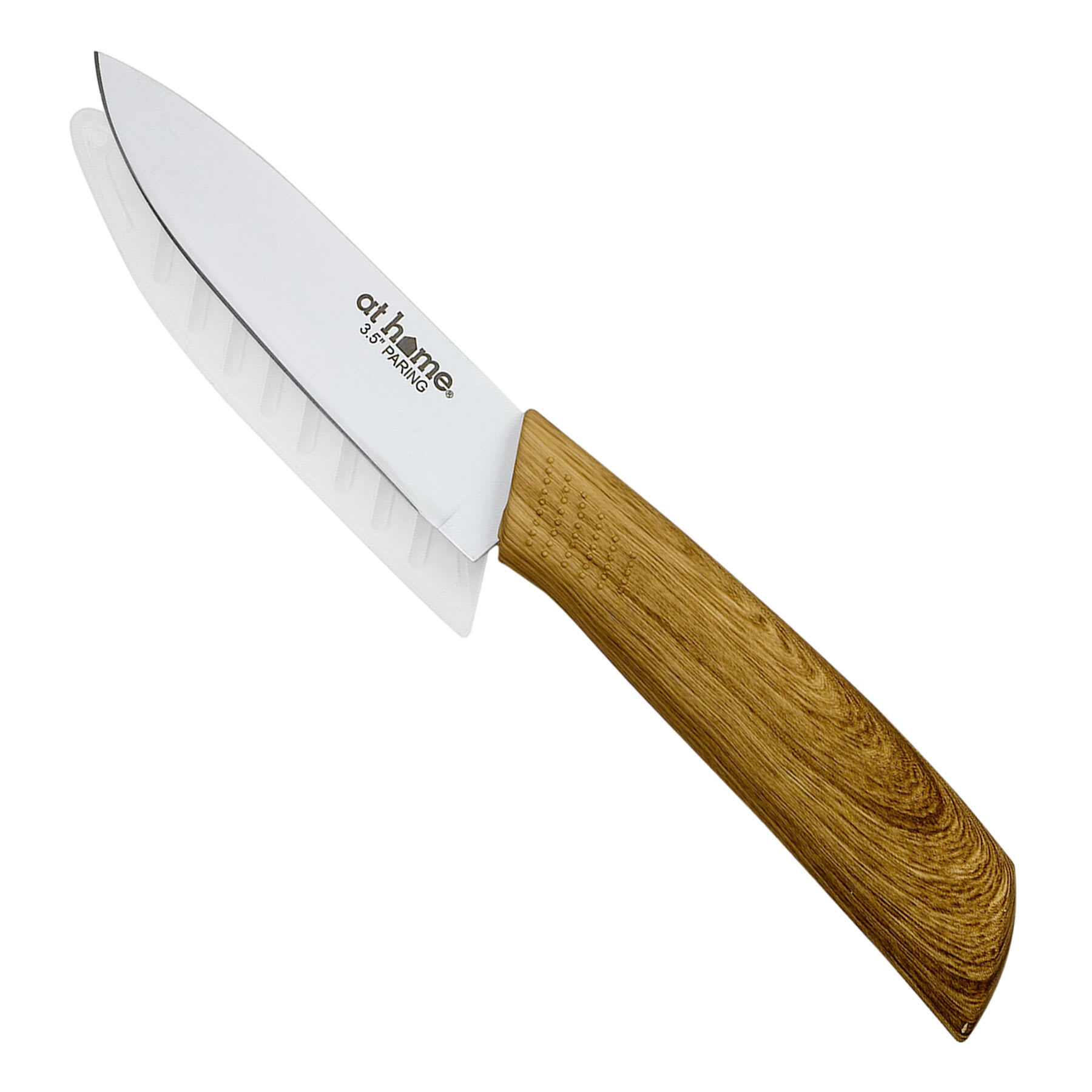 6-Piece Wood-Look Handle Non-Stick Paring Knife & Sheath Set