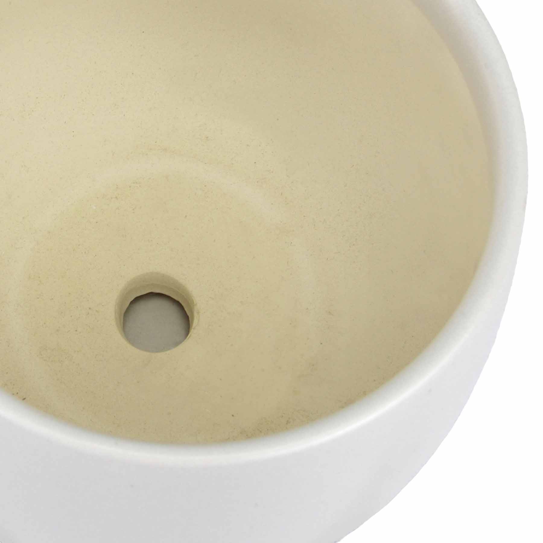Indoor Neutral Round Planter with Saucer, Small