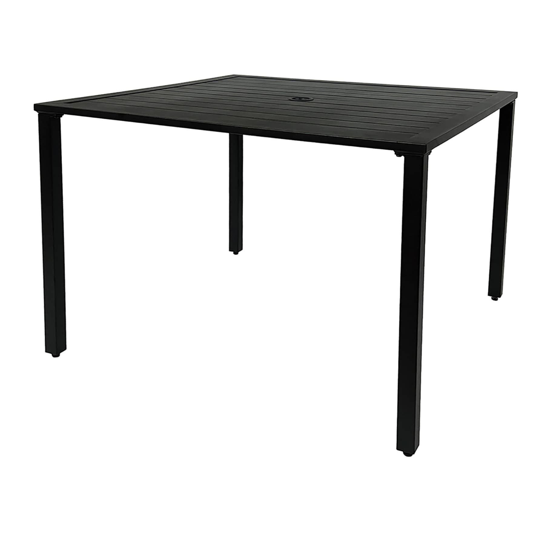 Grammercy Square Patio Dining Table, Black