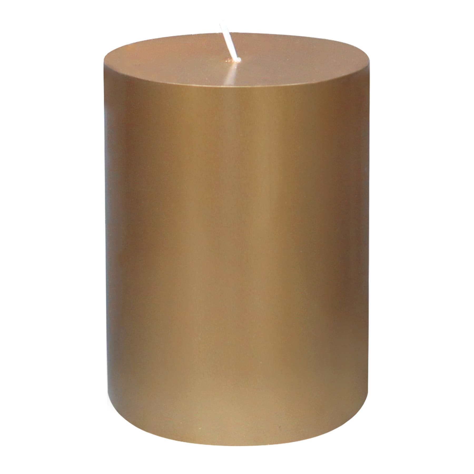 Willow Crossley Gold Unscented Pillar Candle, 3x4