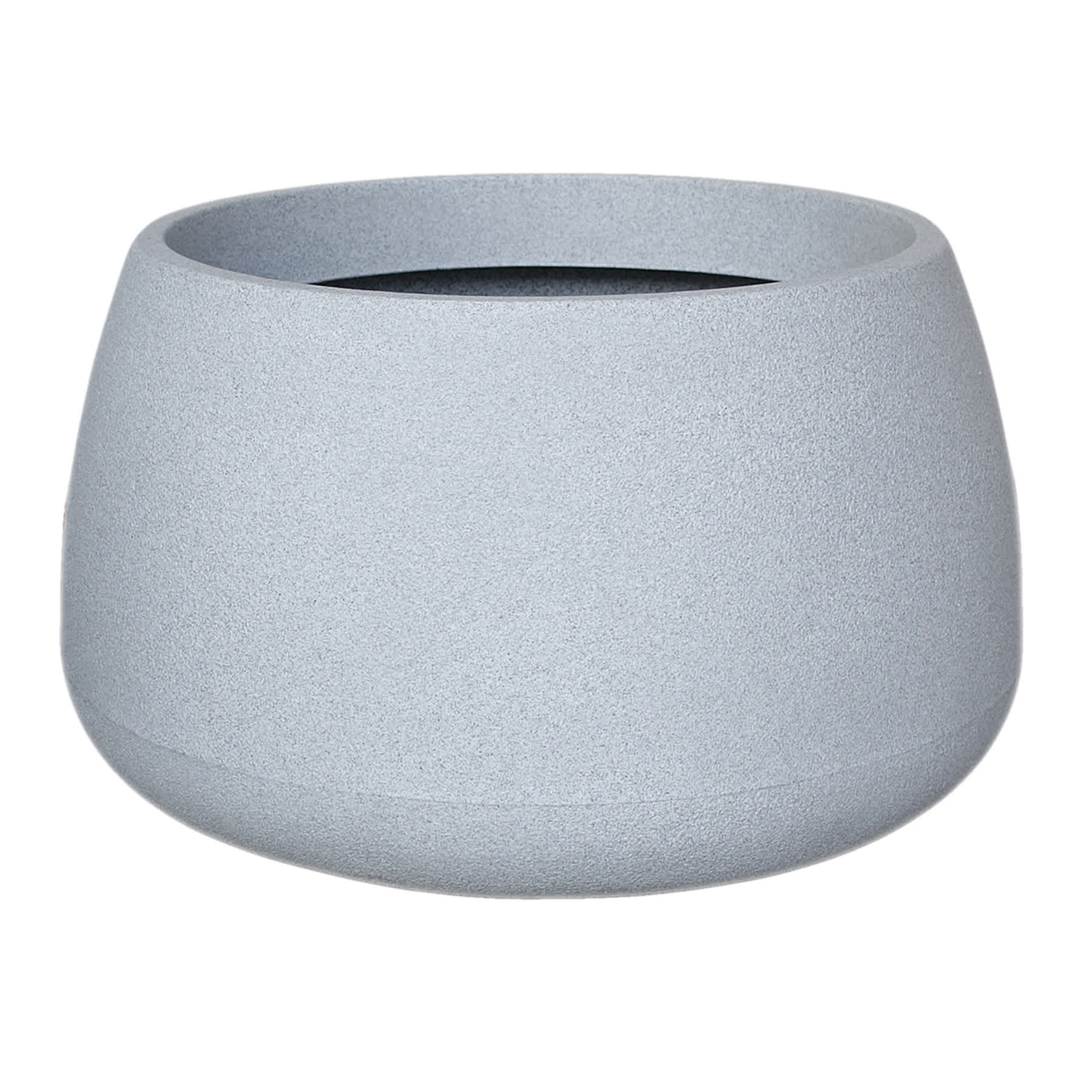 Japi Grey Granite Bios Low Outdoor Planter, Large
