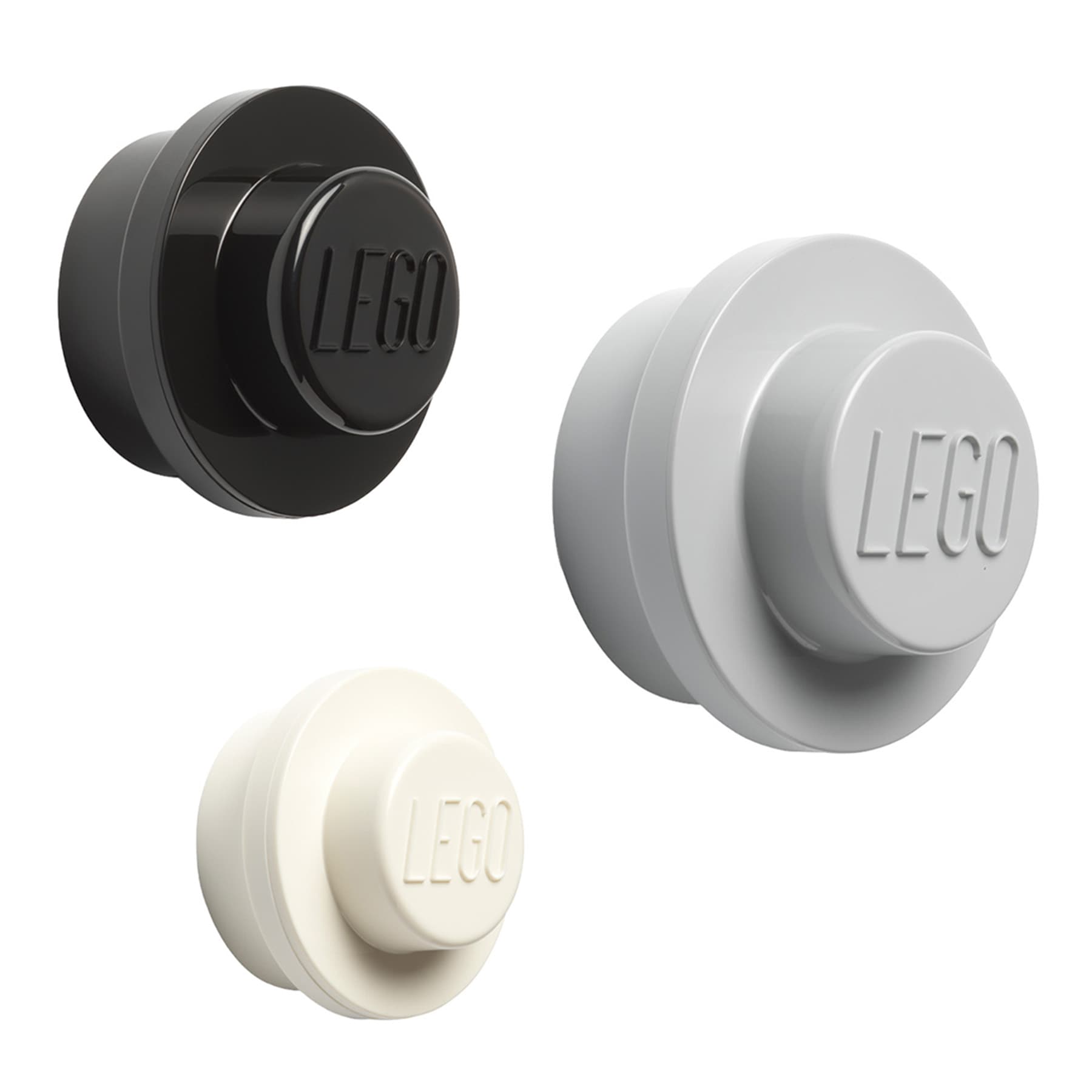 Lego Wall Hanger, White & Black & Grey