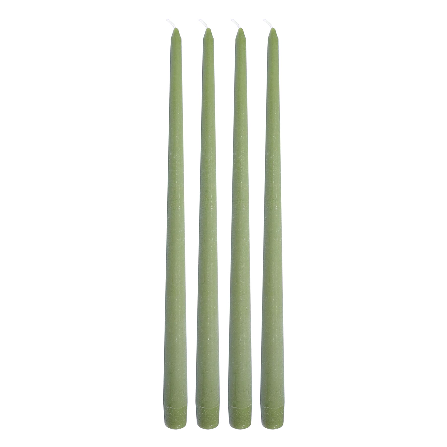 Honeybloom 4-Pack Green Unscented Taper Candles, 14"