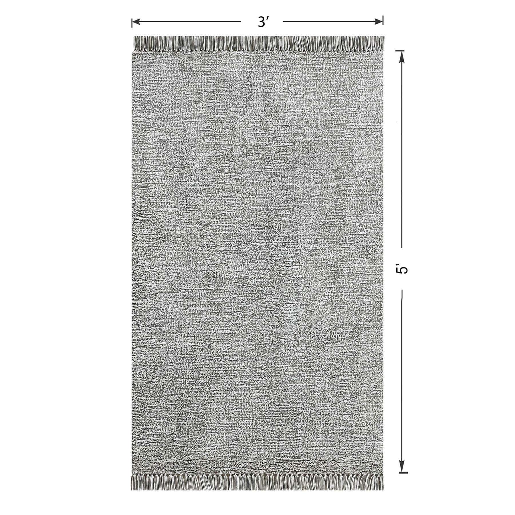 (A484) Crosby St. Breton Grey Tufted Accent Rug, 3x5