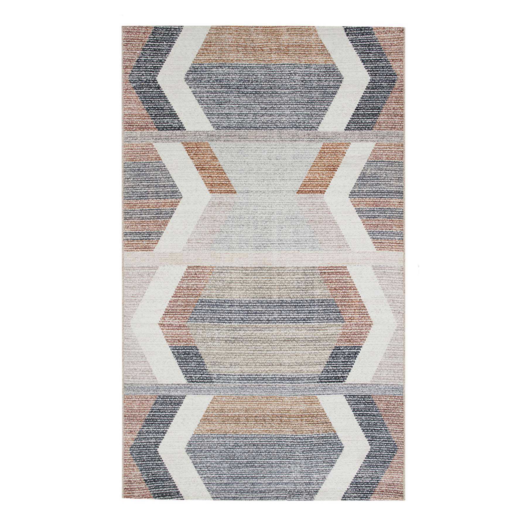 (B827) Arrow Multicolor Washable Accent Rug, 3x5