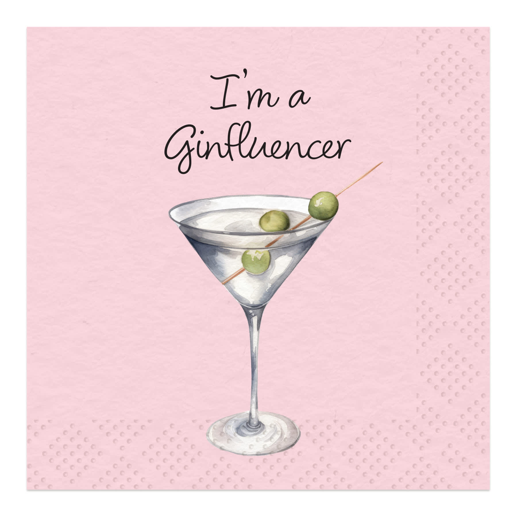 20-Pack Ginfluencer Cocktail Napkins
