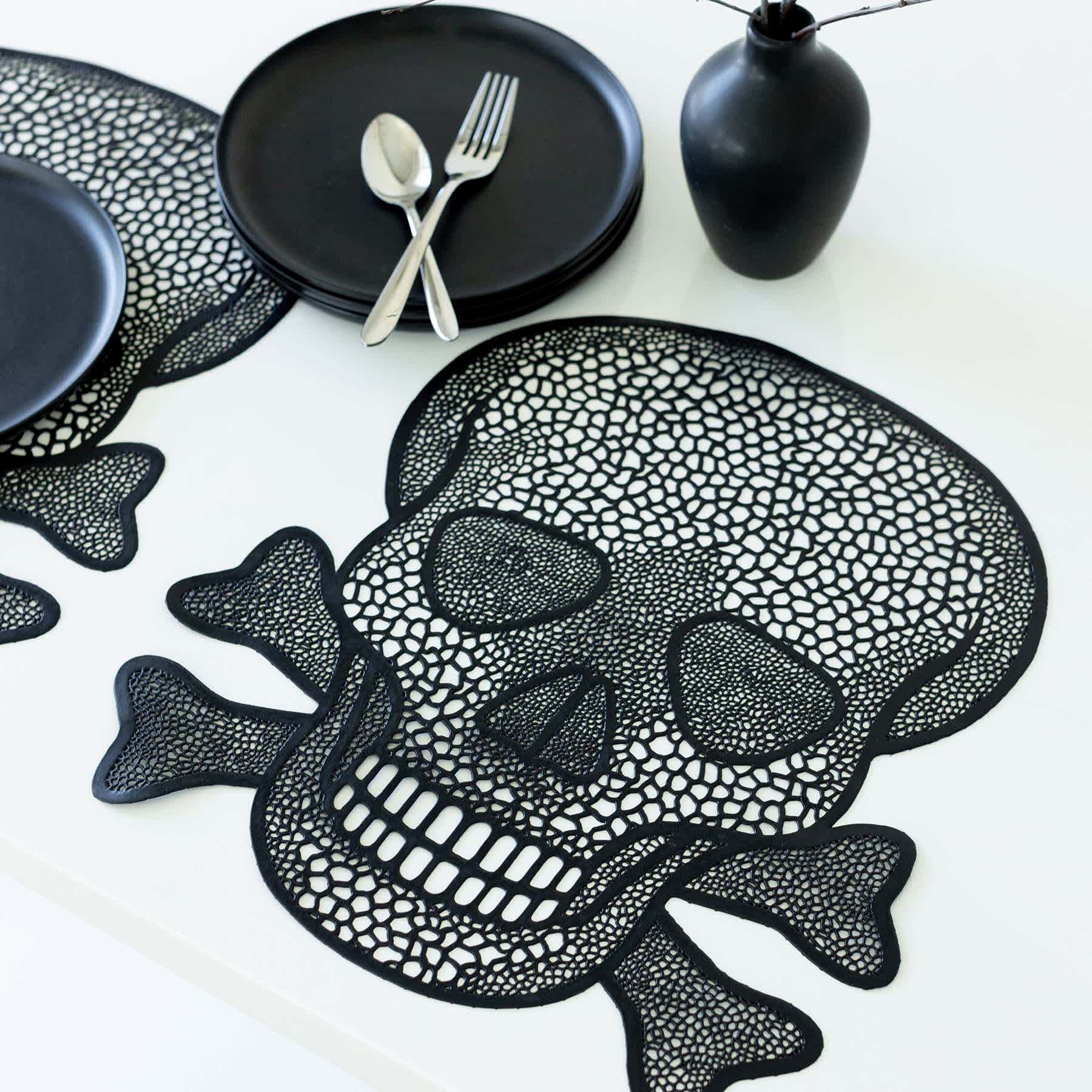 Midnight Shadows Skull Placemat, 15"