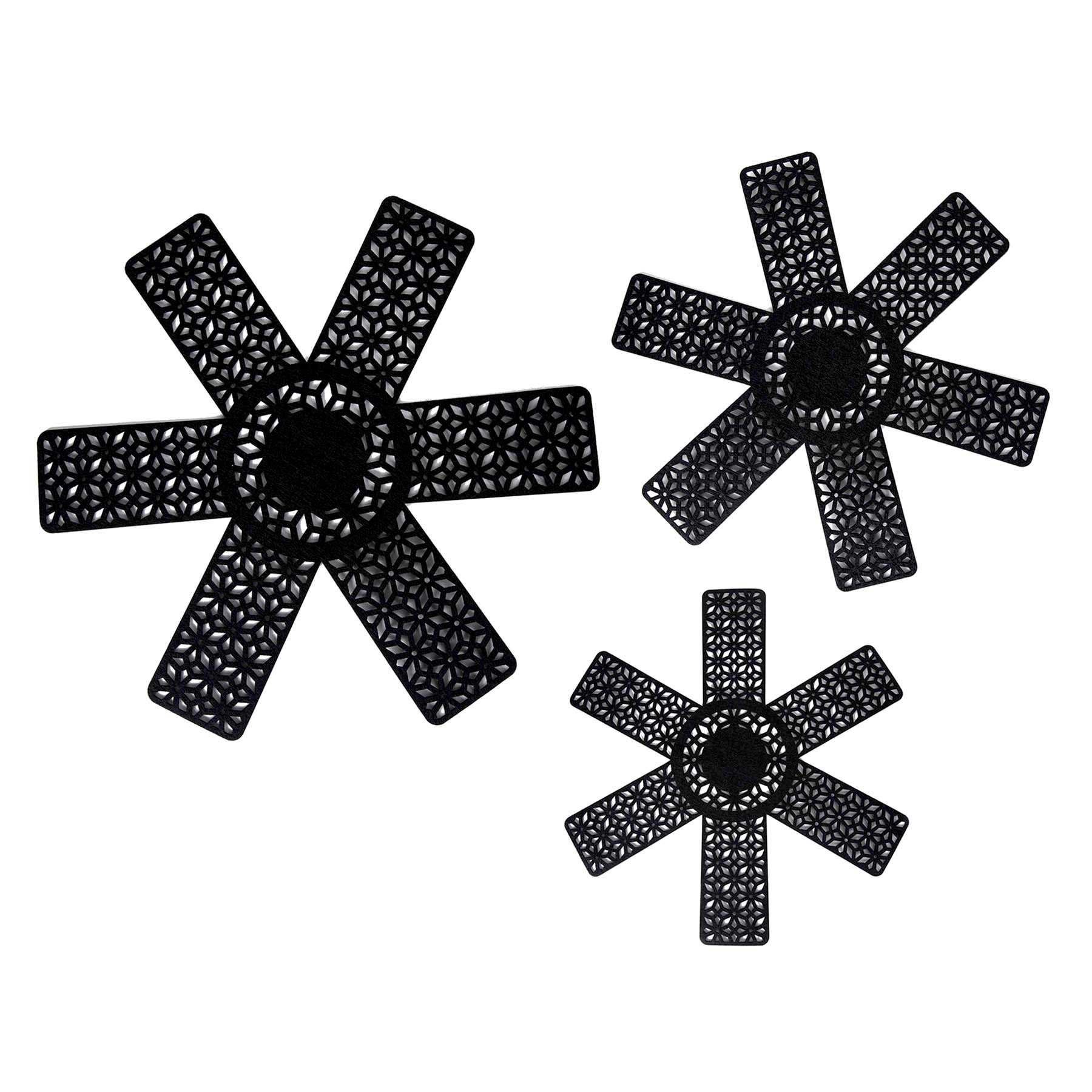 3-Piece Trivets, Black