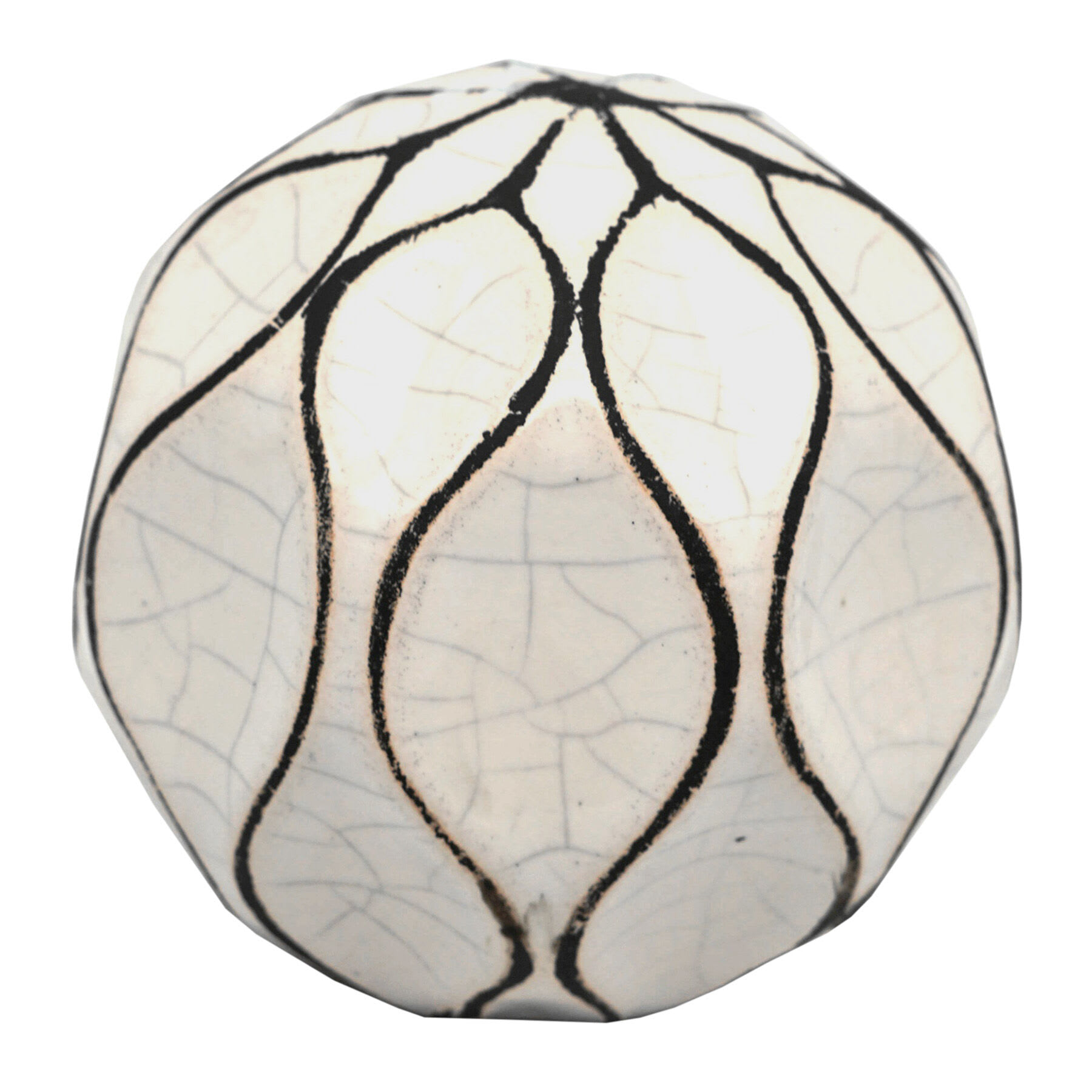 Honeybloom White Ceramic Sphere, 4"