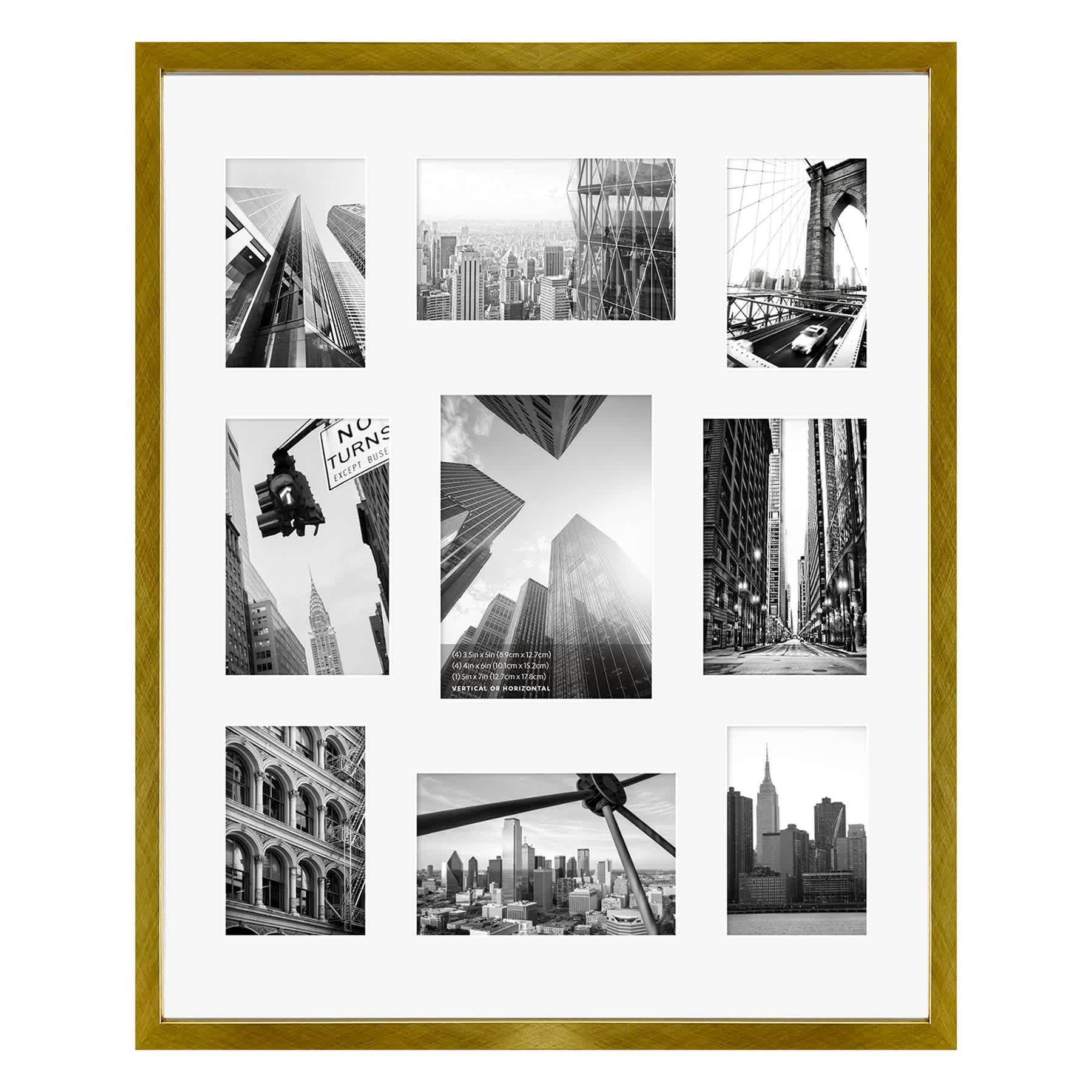 9-Opening Gold Collage Picture Frame, 16x20
