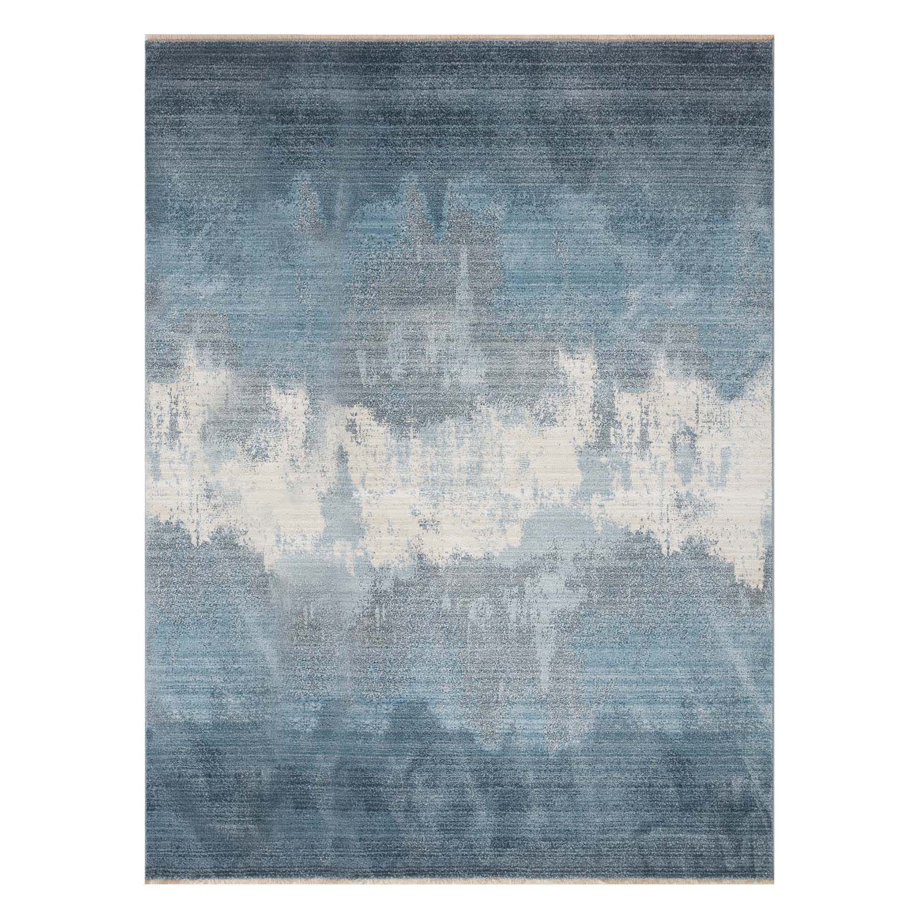 (B763) Ty Pennington Cypress Blue Ombre Area Rug, 8x10