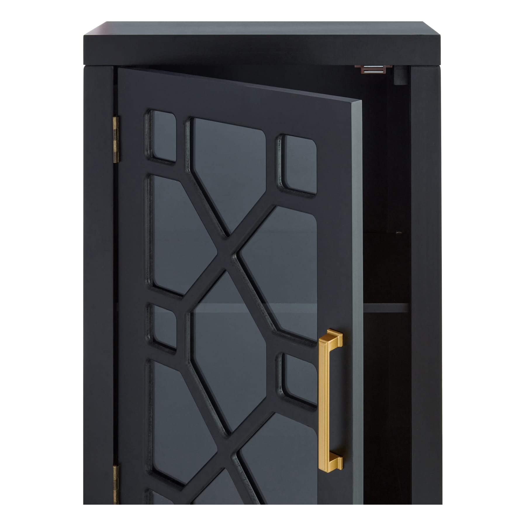 Providence Merrick 1-Door Cabinet, Black