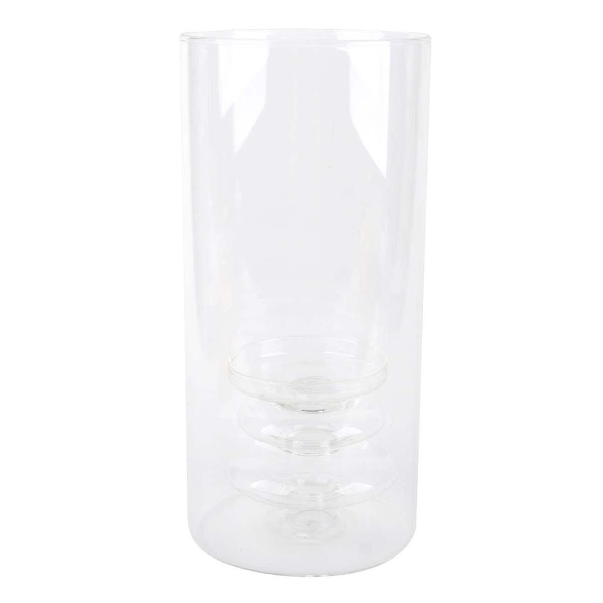 Clear Glass Cylinder Hurricane, 10"