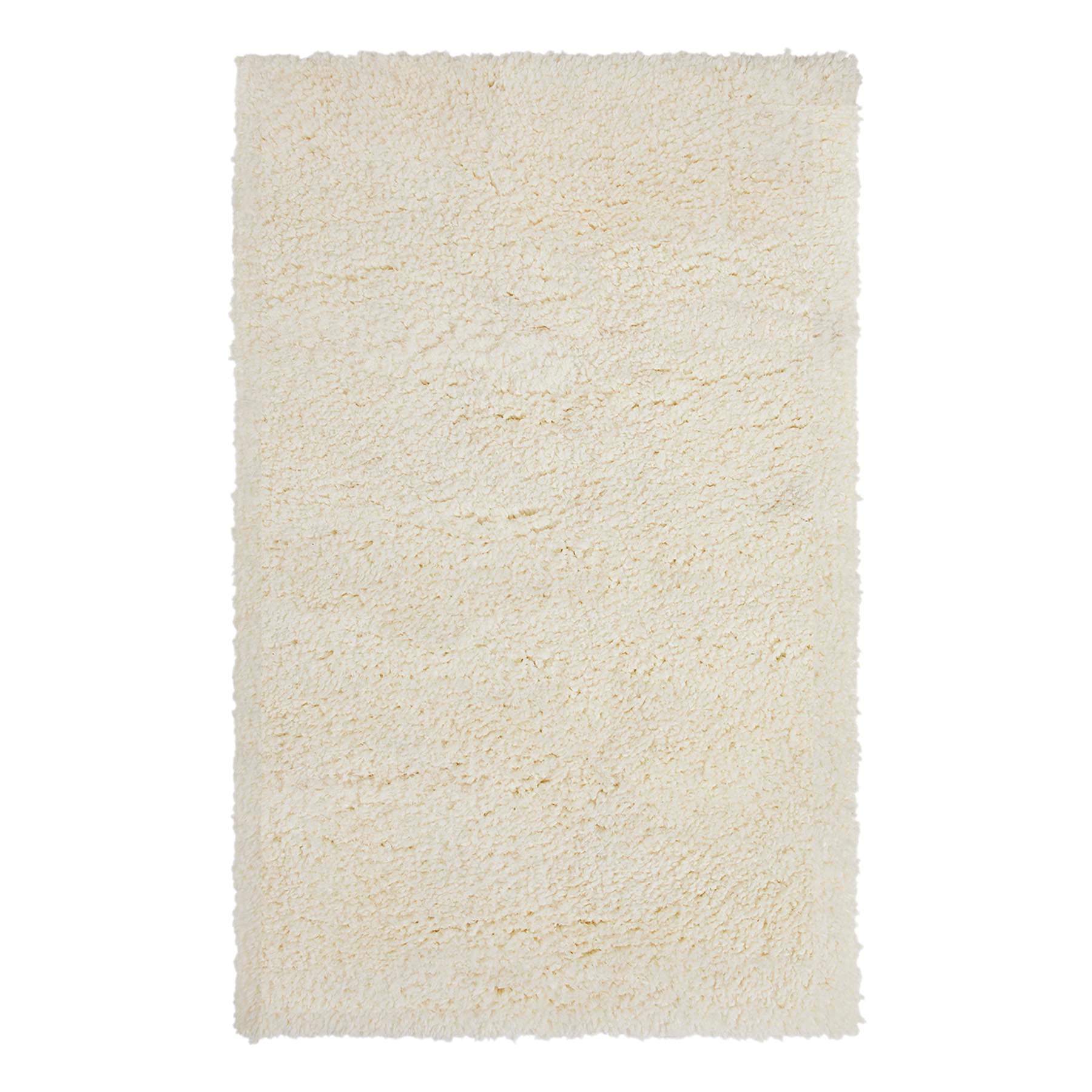 (C195) Kodiak Ivory Shag Accent Rug, 3x5