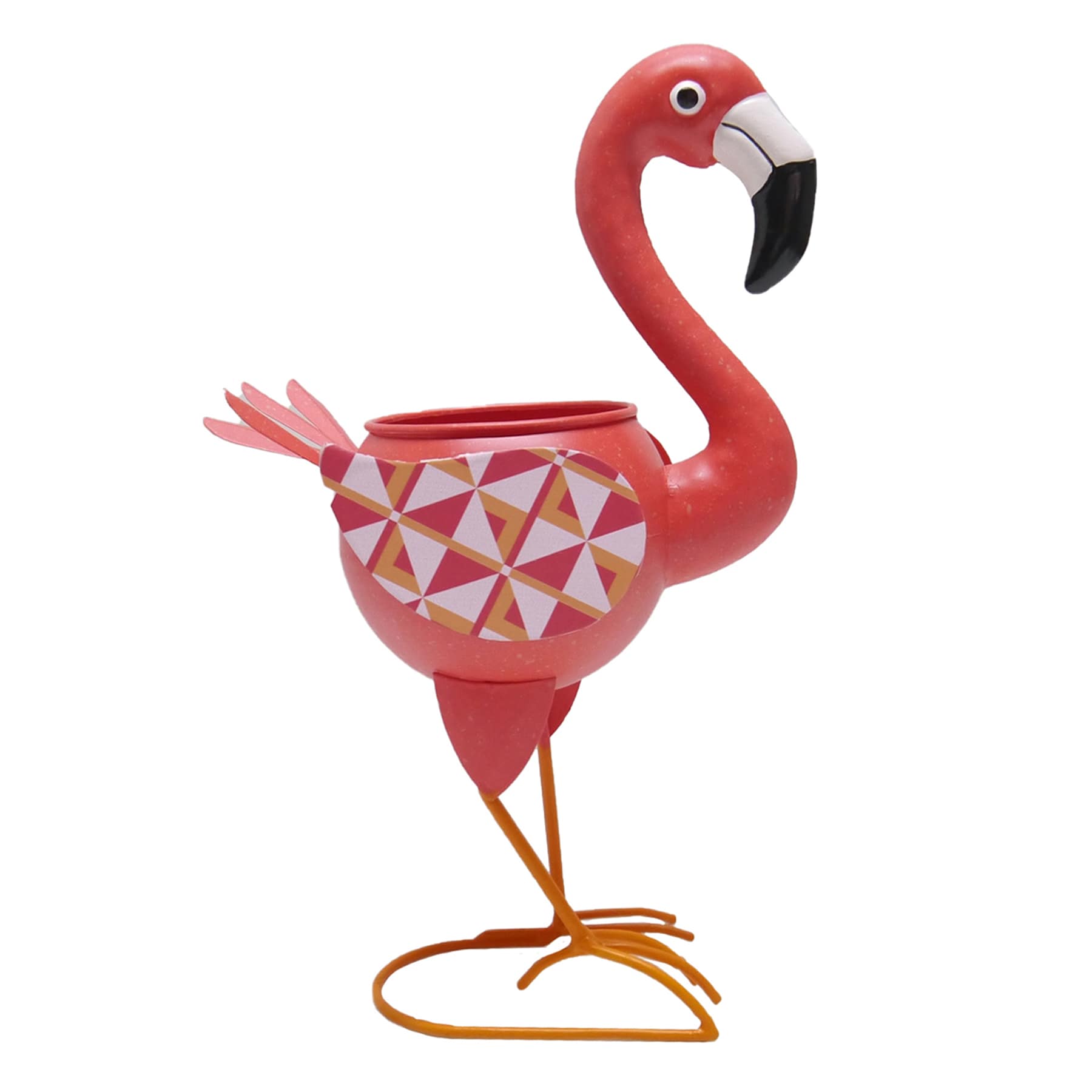 Sunny Club Flamingo Metal Outdoor Garden Statue, 13"