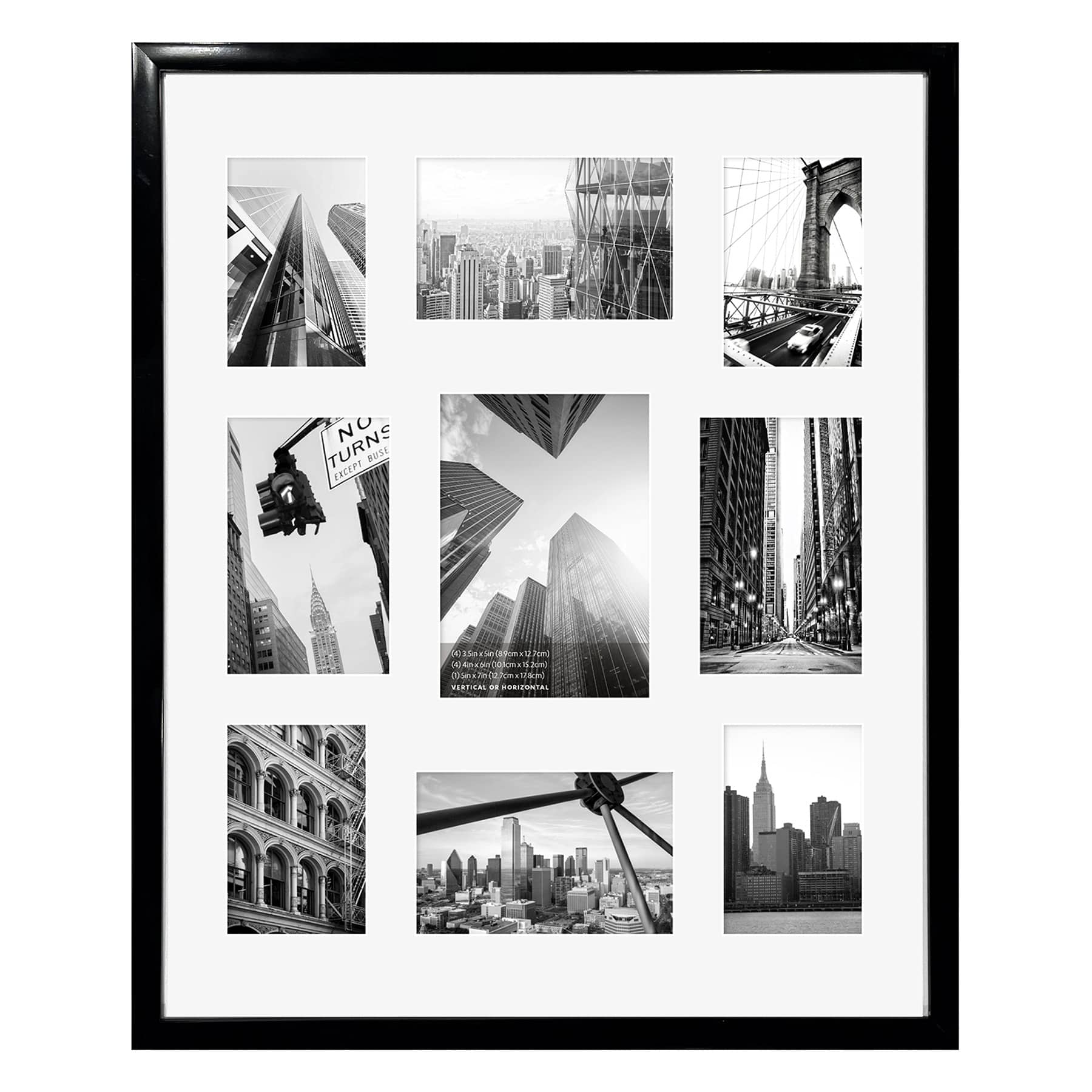 9-Opening Black Collage Frame, 16x20