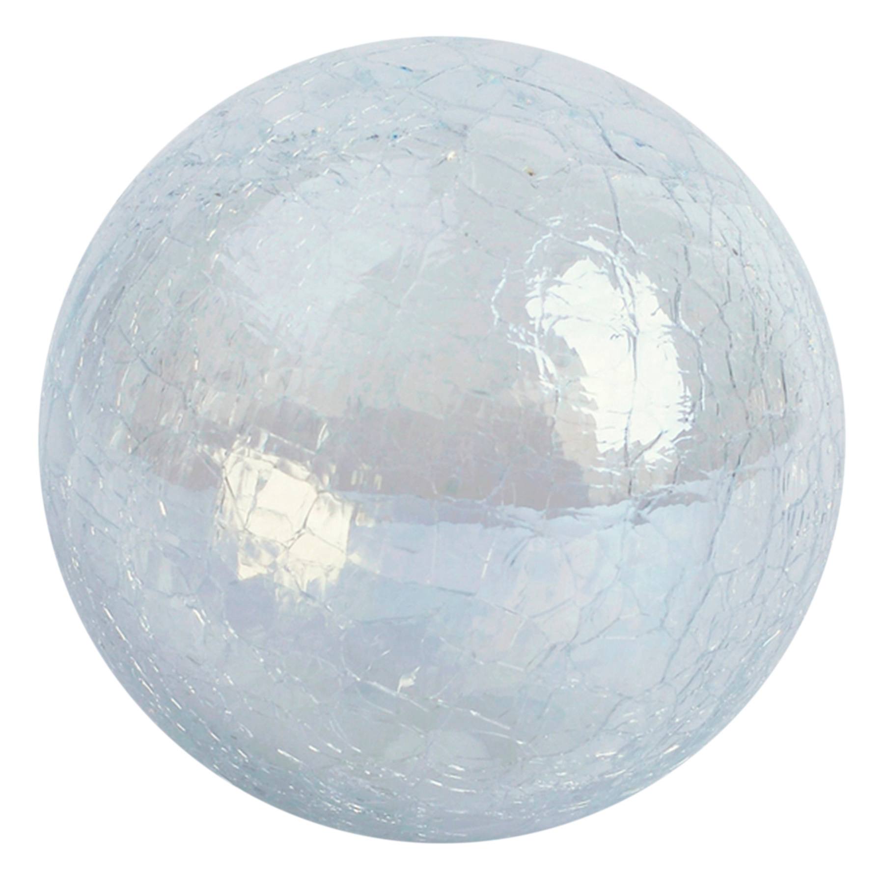 Clear Crackle Glass Ball, 4"