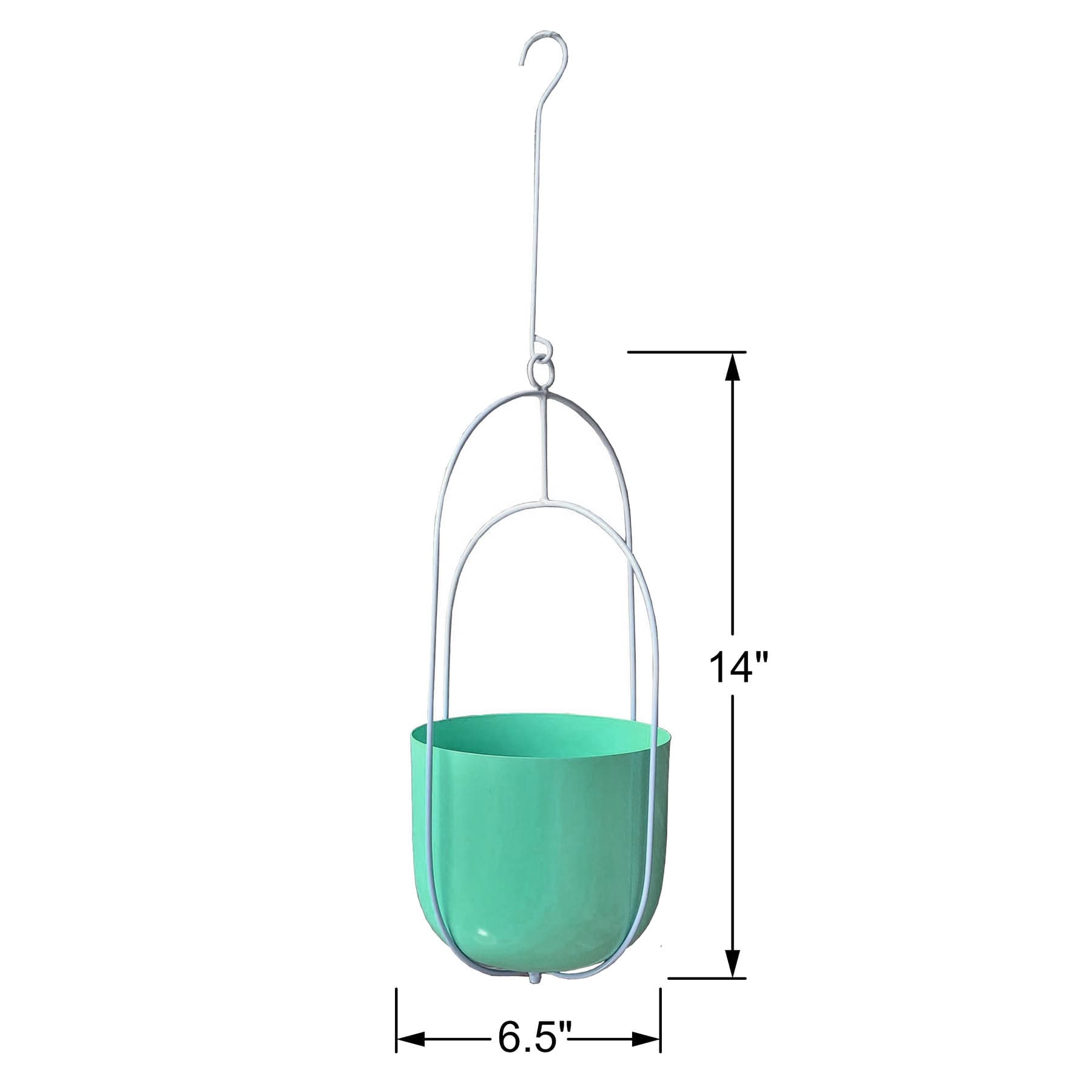 Teal Hanging Outdoor Planter, 6"