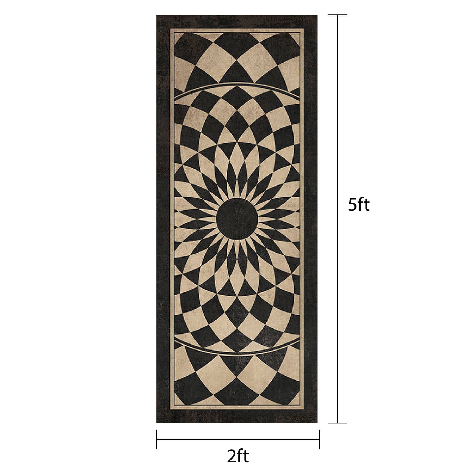 Vinyl Black/Beige Runner 2x5